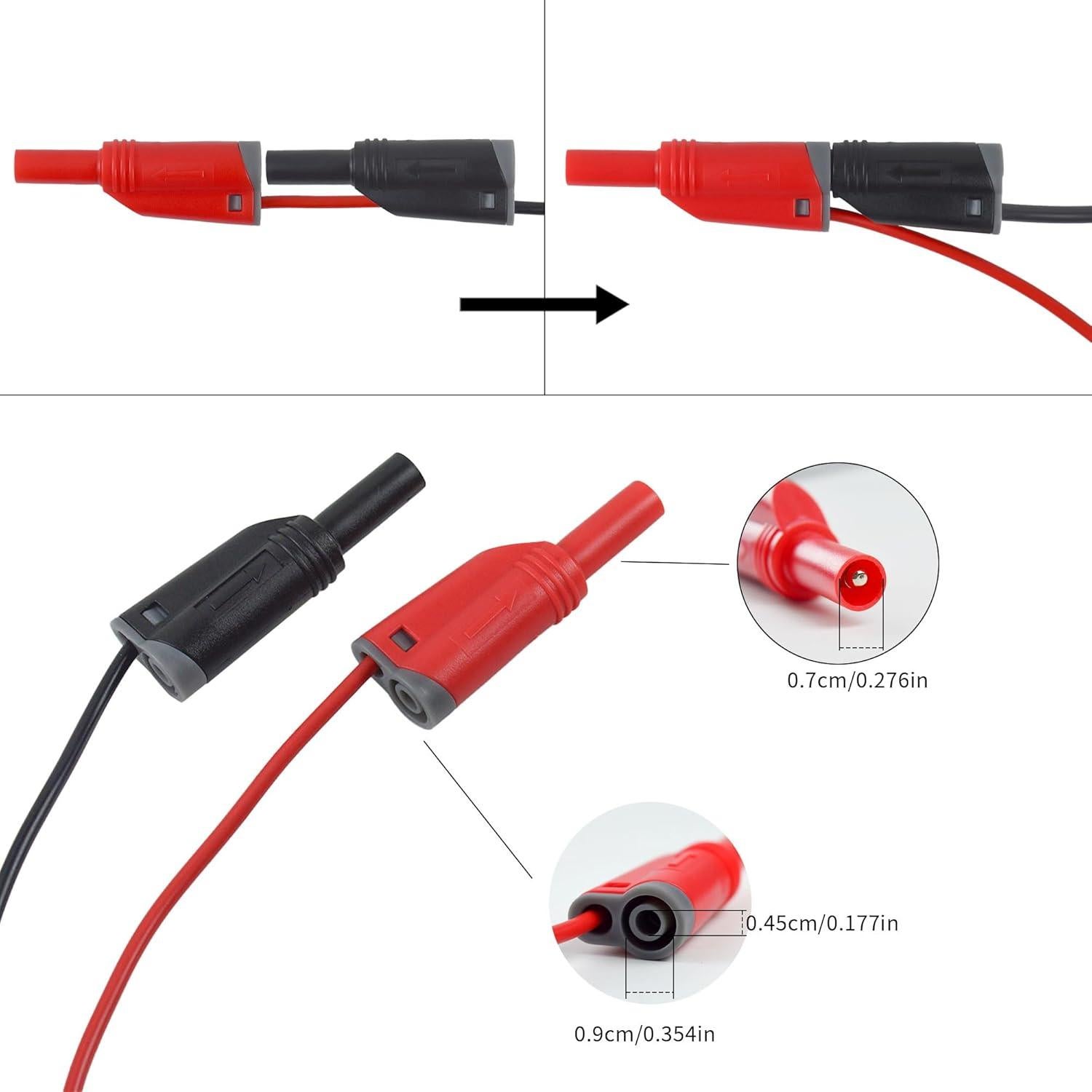 ZIBOO ZB-KIT16 Cables de Prueba BNC a Clips de Cocodrilo 6 Pzas