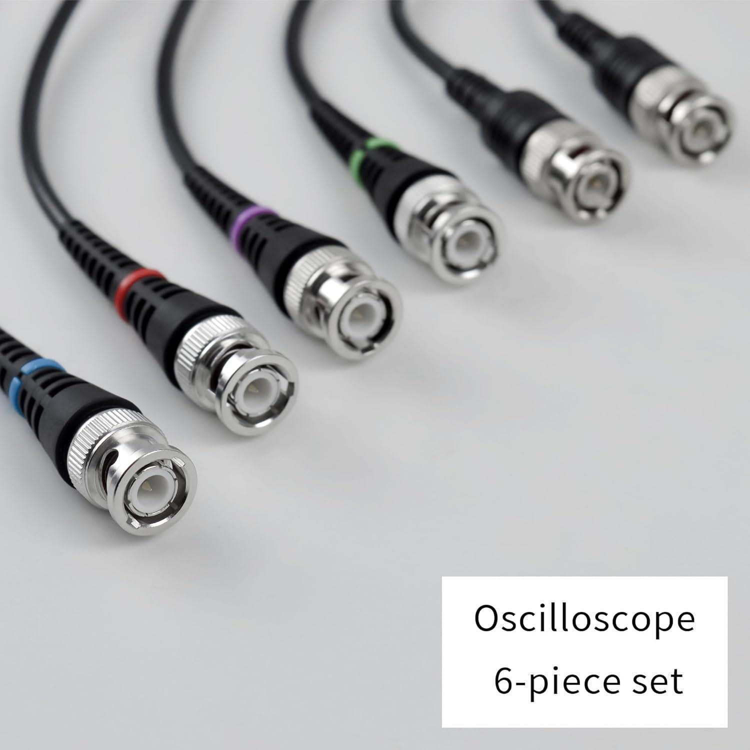 ZIBOO ZB-KIT16 Cables de Prueba BNC a Clips de Cocodrilo 6 Pzas