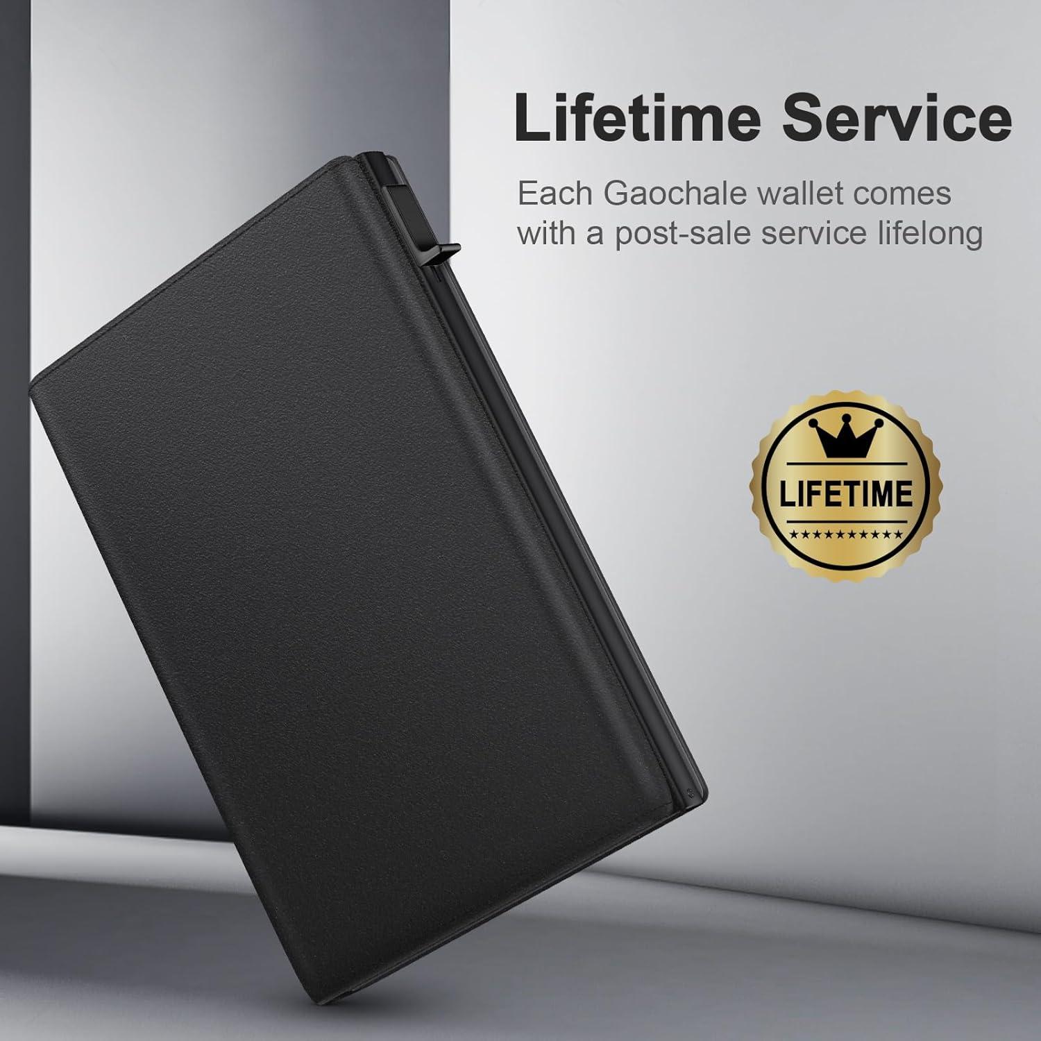 Cartera Inteligente GAOCHALE Minimalista RFID Negro 10-14 Tarjetas