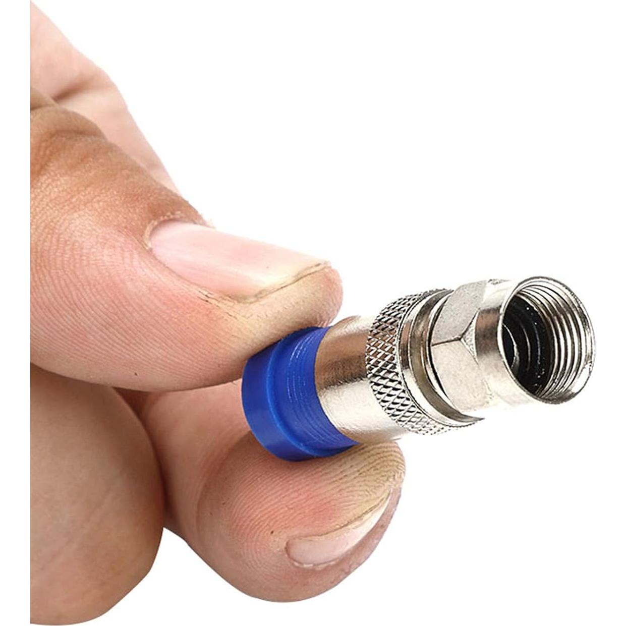 Conector de Antena RG6 Tipo F Recto TLS.eagle - Paquete 20