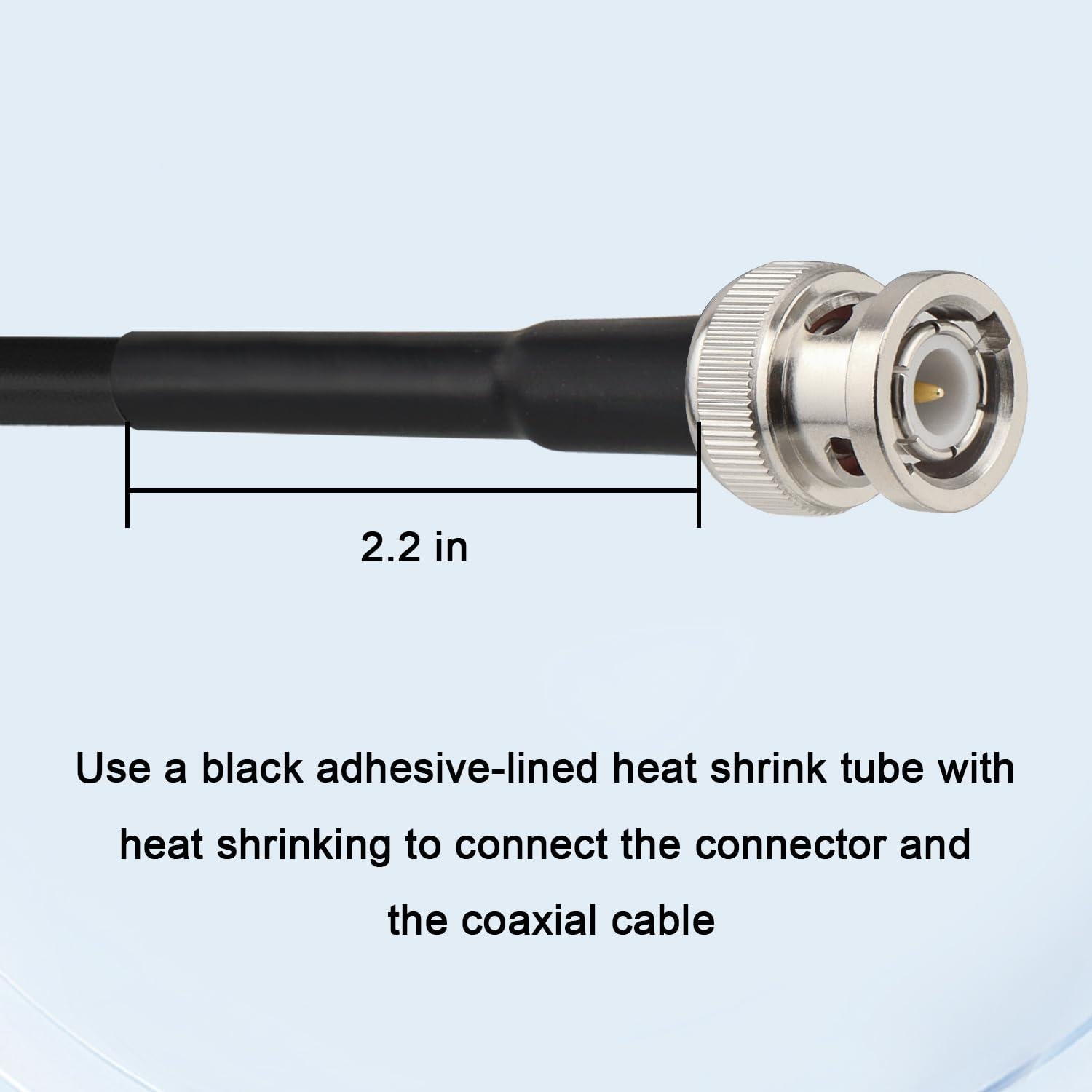 Cable Coaxial BNC RG58 50 Ohm 1.52 m XRDS -RF 2 Piezas