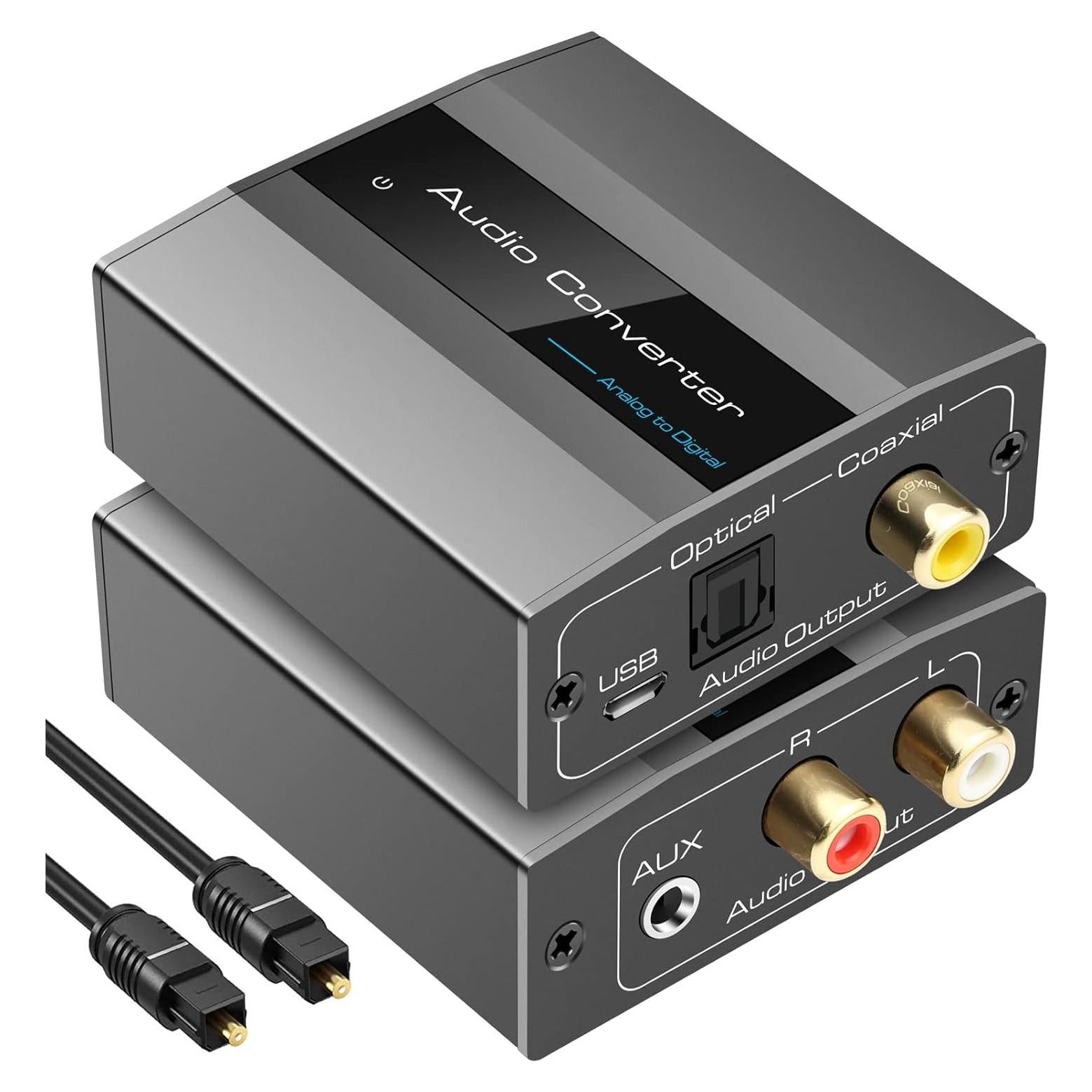 Convertidor de Audio Analógico a Digital VPFET RCA a Óptico