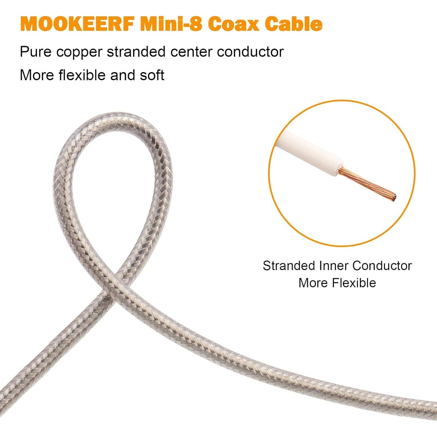 Cable Coaxial RG8X 1.83m MOOKEERF PL259 Macho a Macho