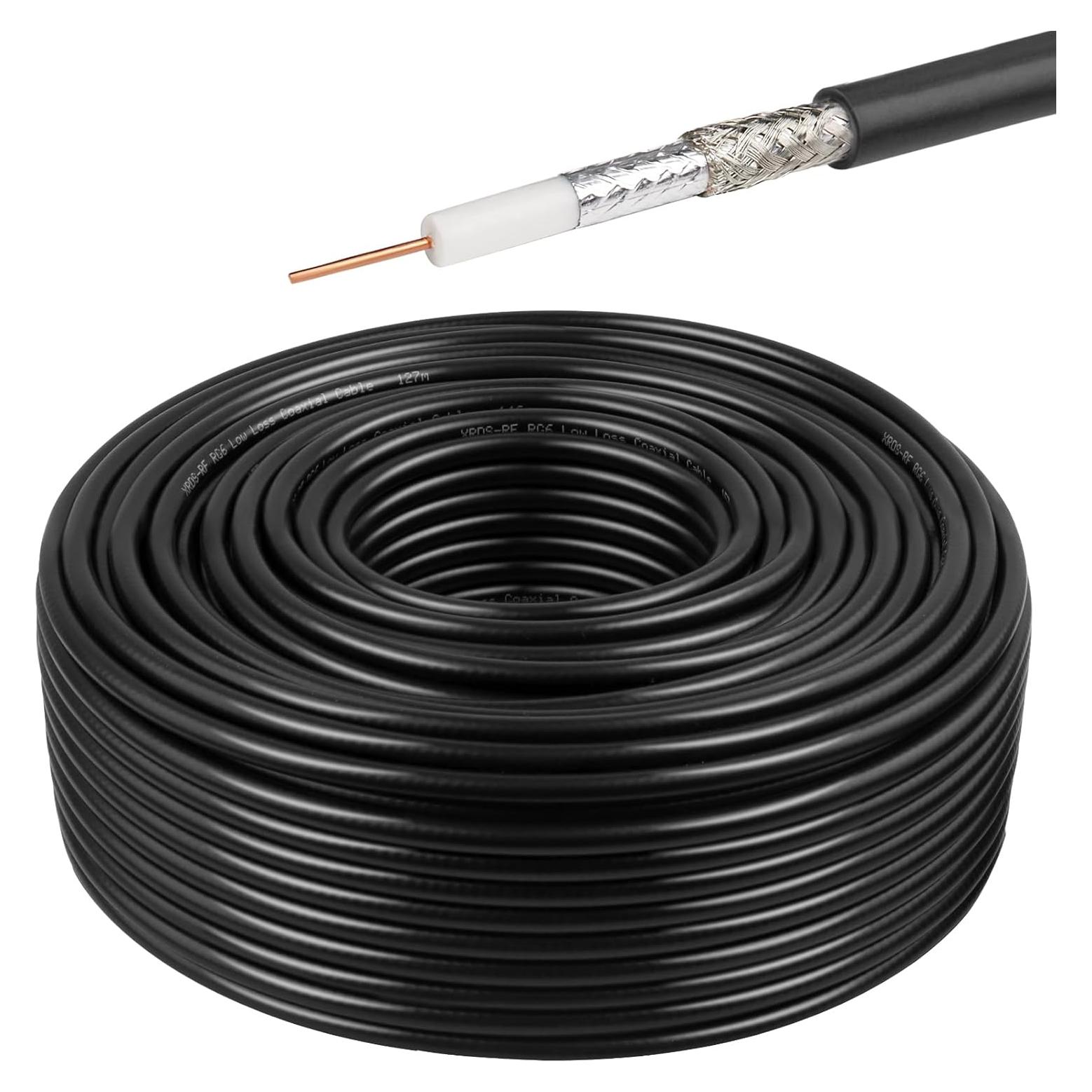 Cable Coaxial RG6 Doble Blindaje 61m XRDS-RF Cobre Desnudo