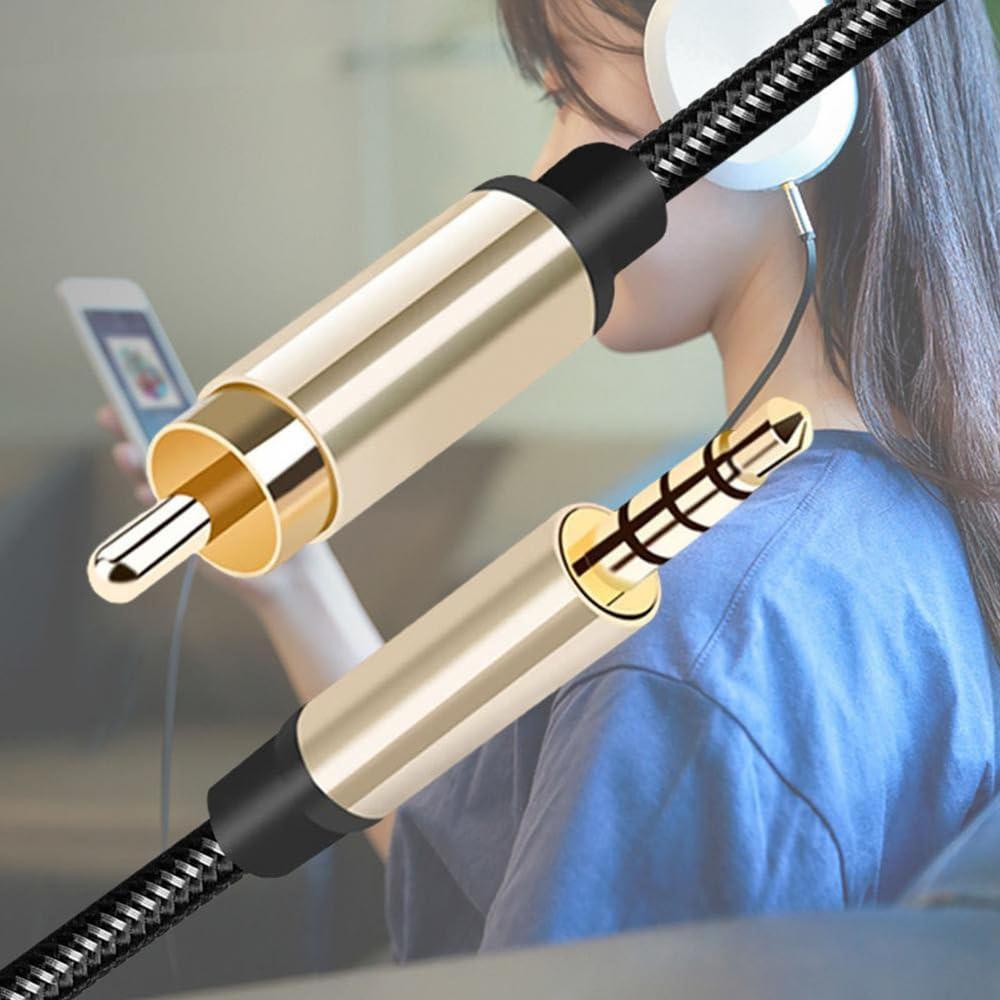 Cable de Audio Coaxial Digital SPDIF RCA a 3.5mm 1.5m Luochahaishi