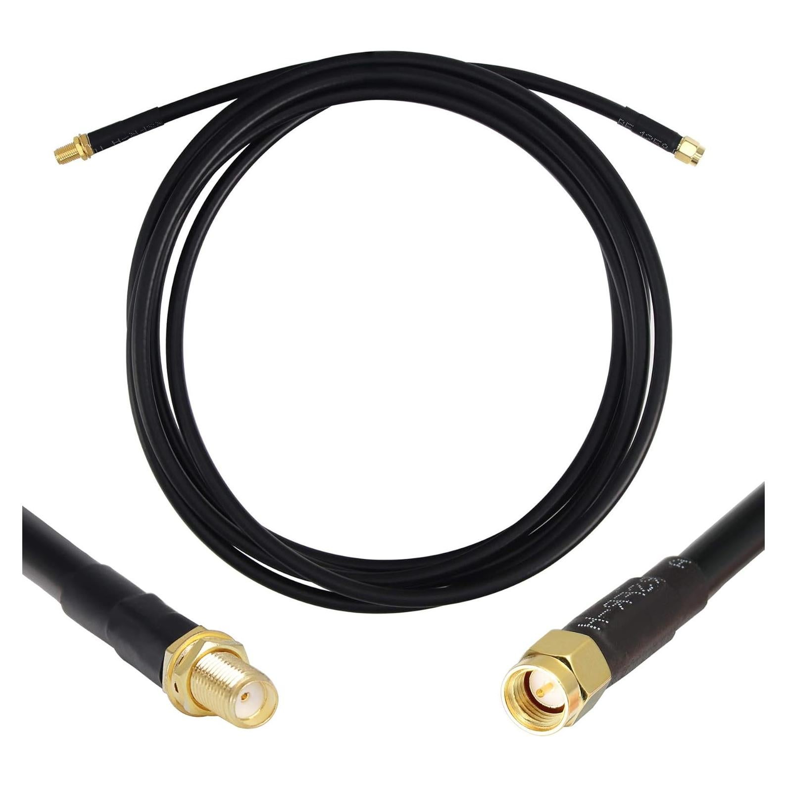 Cable coaxial GEMEK SMA macho a hembra 10 pies (3m) 50 Ohm