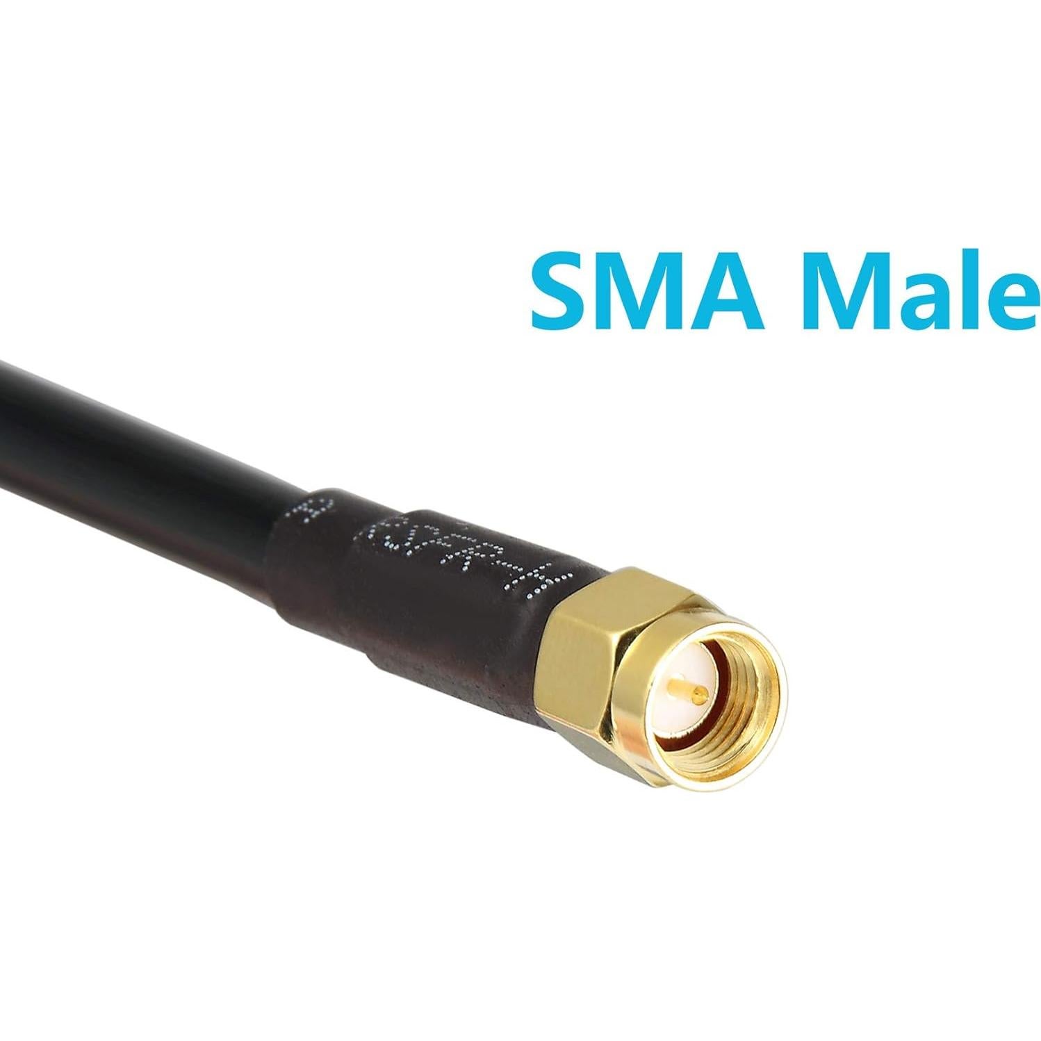 Cable coaxial GEMEK SMA macho a hembra 10 pies (3m) 50 Ohm