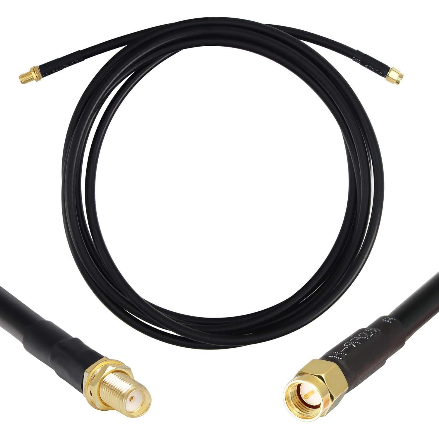 Cable coaxial GEMEK SMA macho a hembra 10 pies (3m) 50 Ohm