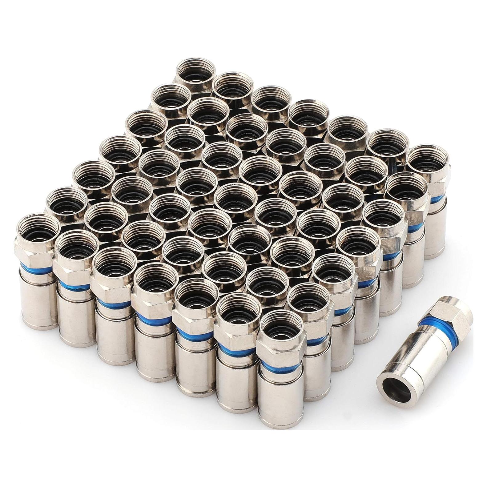 Adaptador Coaxial PASOW RG6 F - 50 Conectores a Prueba de Agua