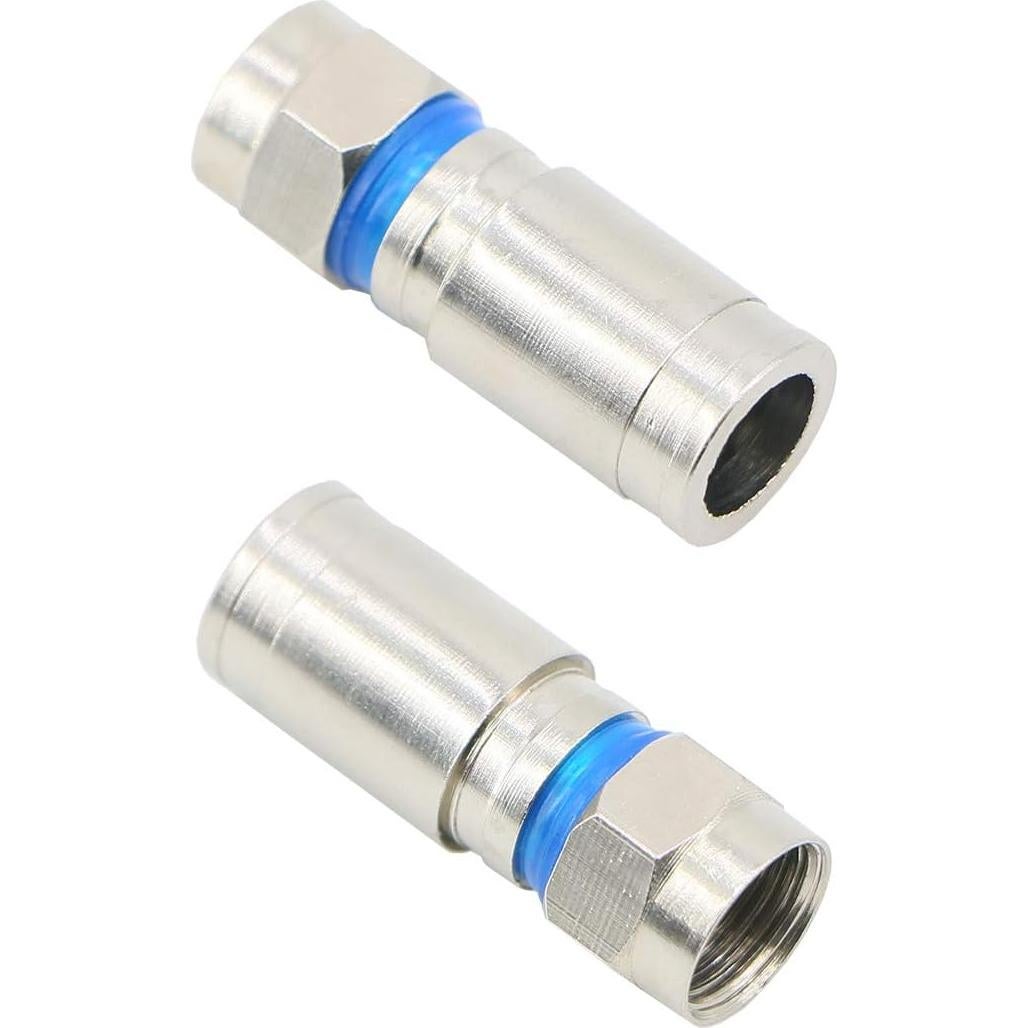 Adaptador Coaxial PASOW RG6 F - 50 Conectores a Prueba de Agua