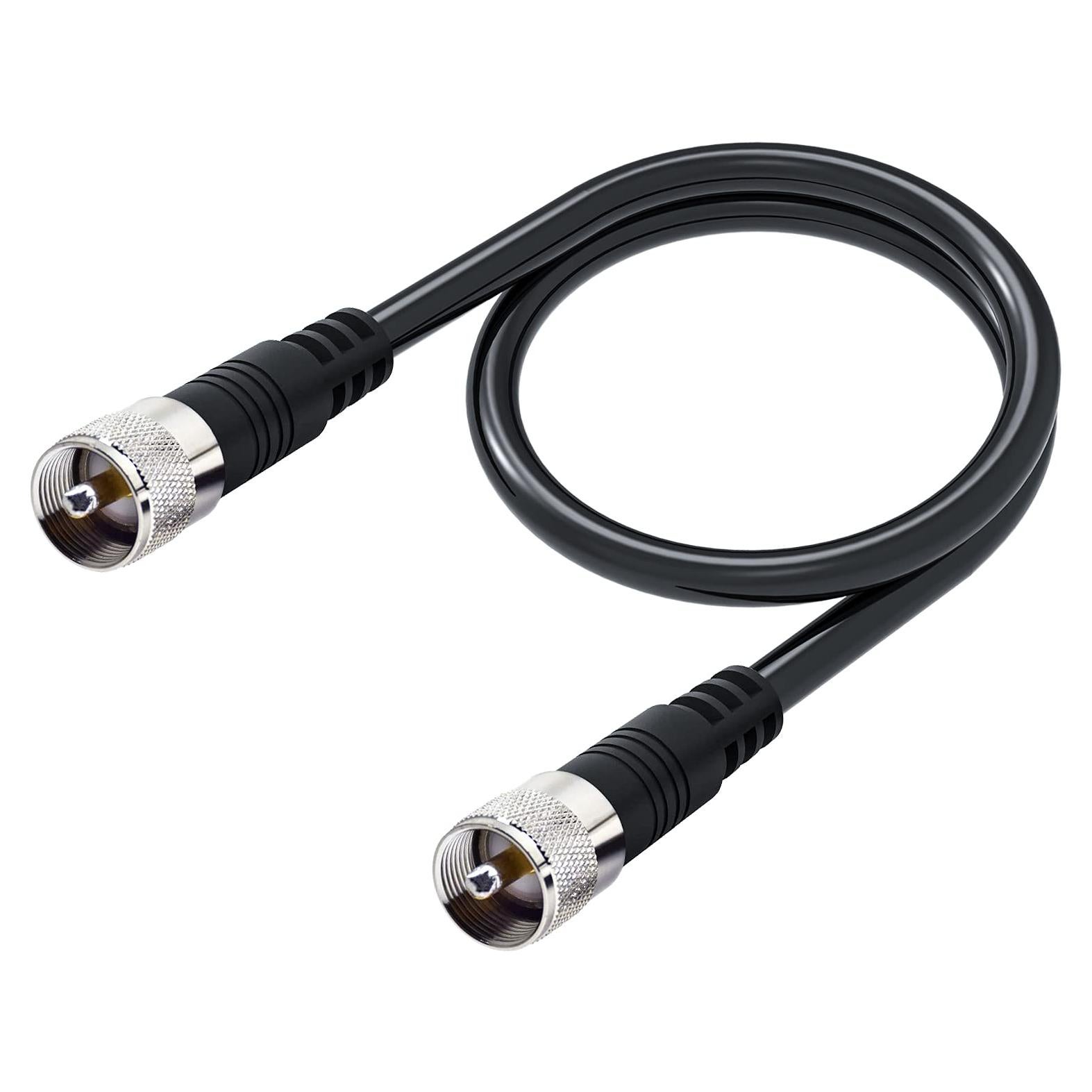 Cable Coaxial RG8X 0.61m UHF PL-259 RFAdapter Pérdida Baja