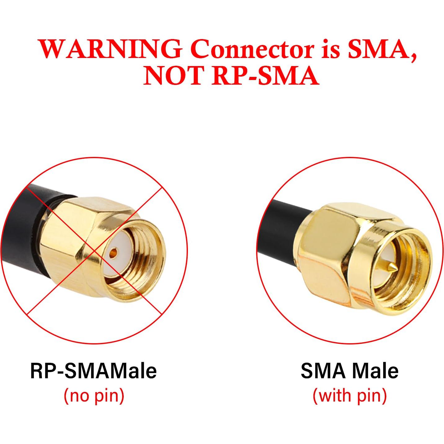 Cable Coaxial SMA Macho a Macho 7.62 m XRDS-RF RG316