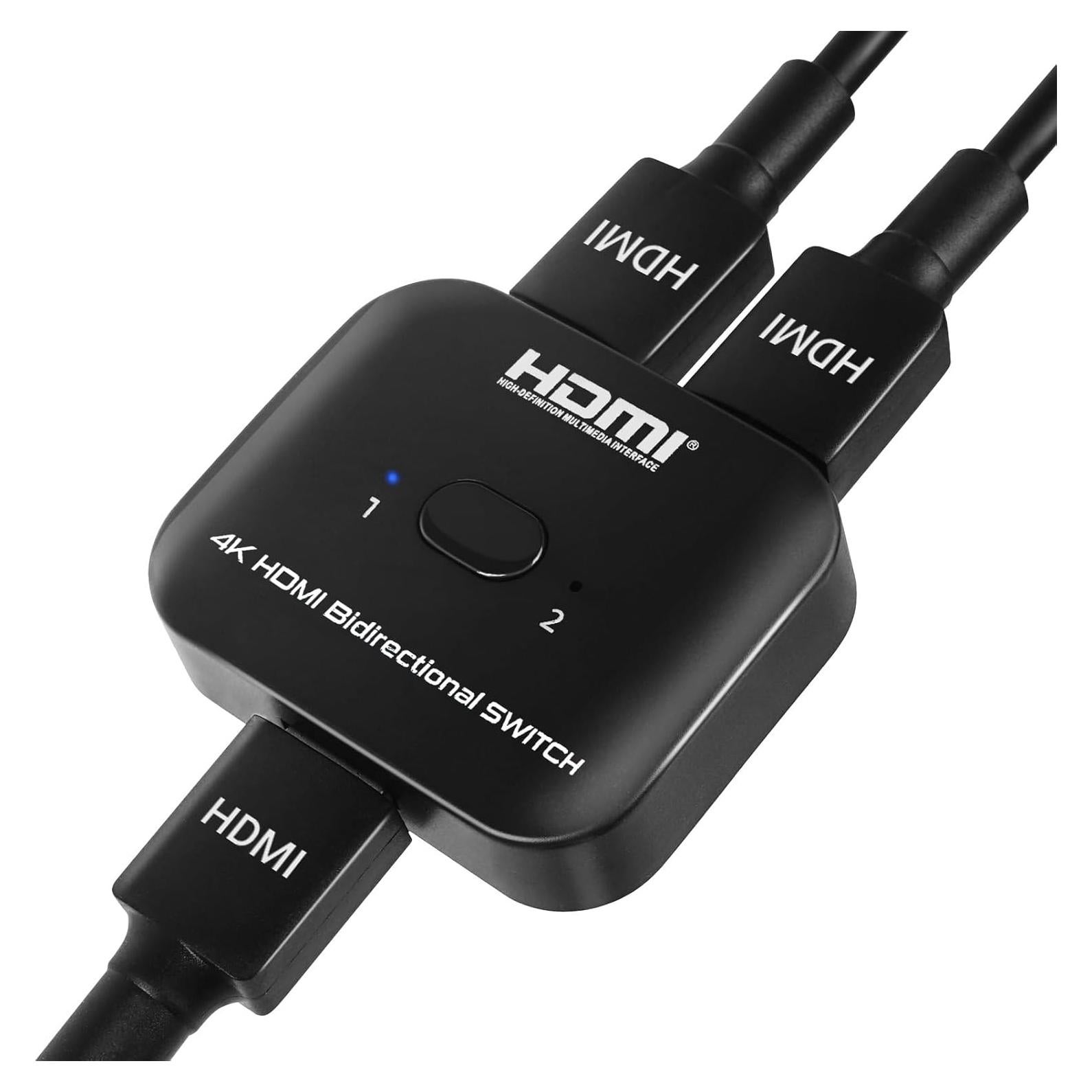 Conmutador HDMI Bidireccional 4K Suceem 2 en 1 Salida