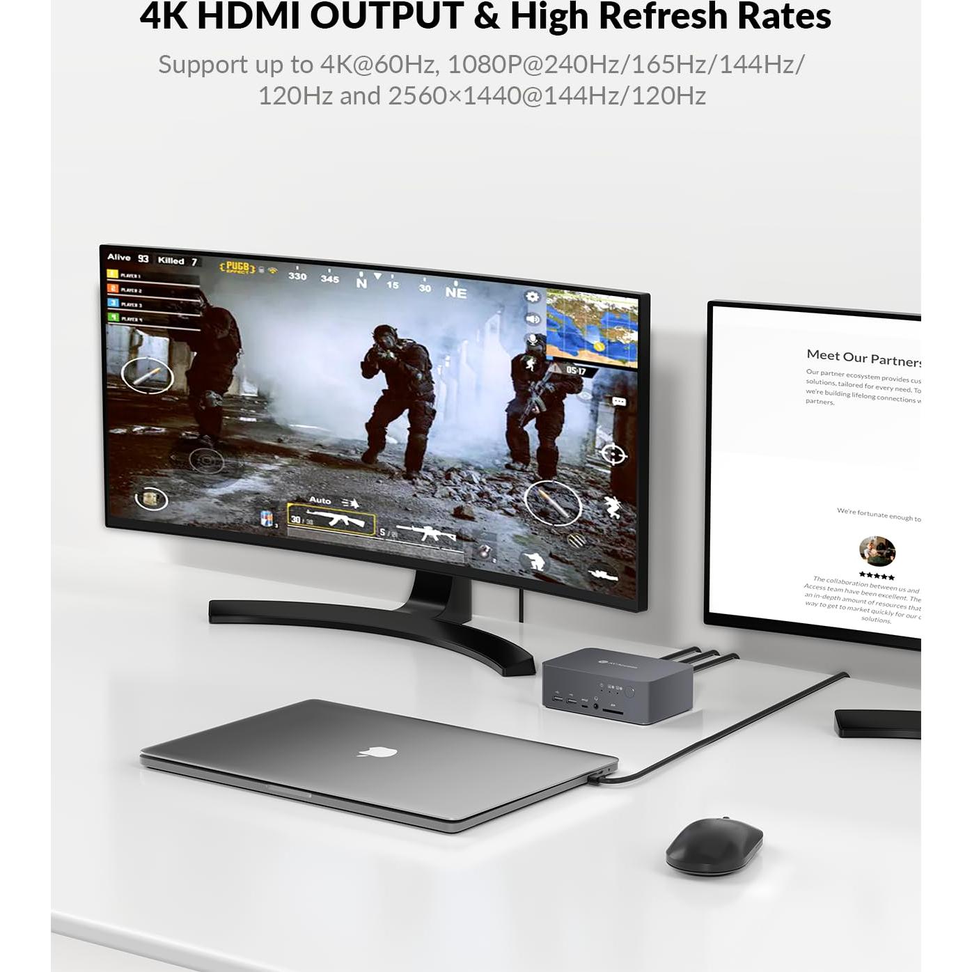 Estación de Acoplamiento KVM Doble Monitor AV Access iDock C10 4K