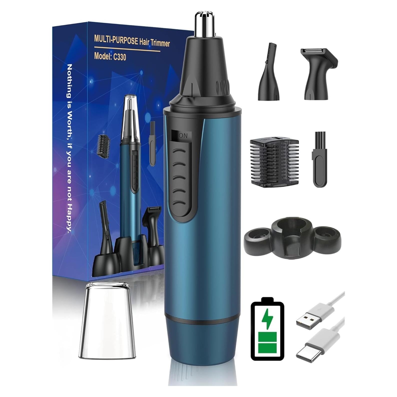 Recortador de Vello Nasal y Auricular AREYZIN C330 USB IPX7