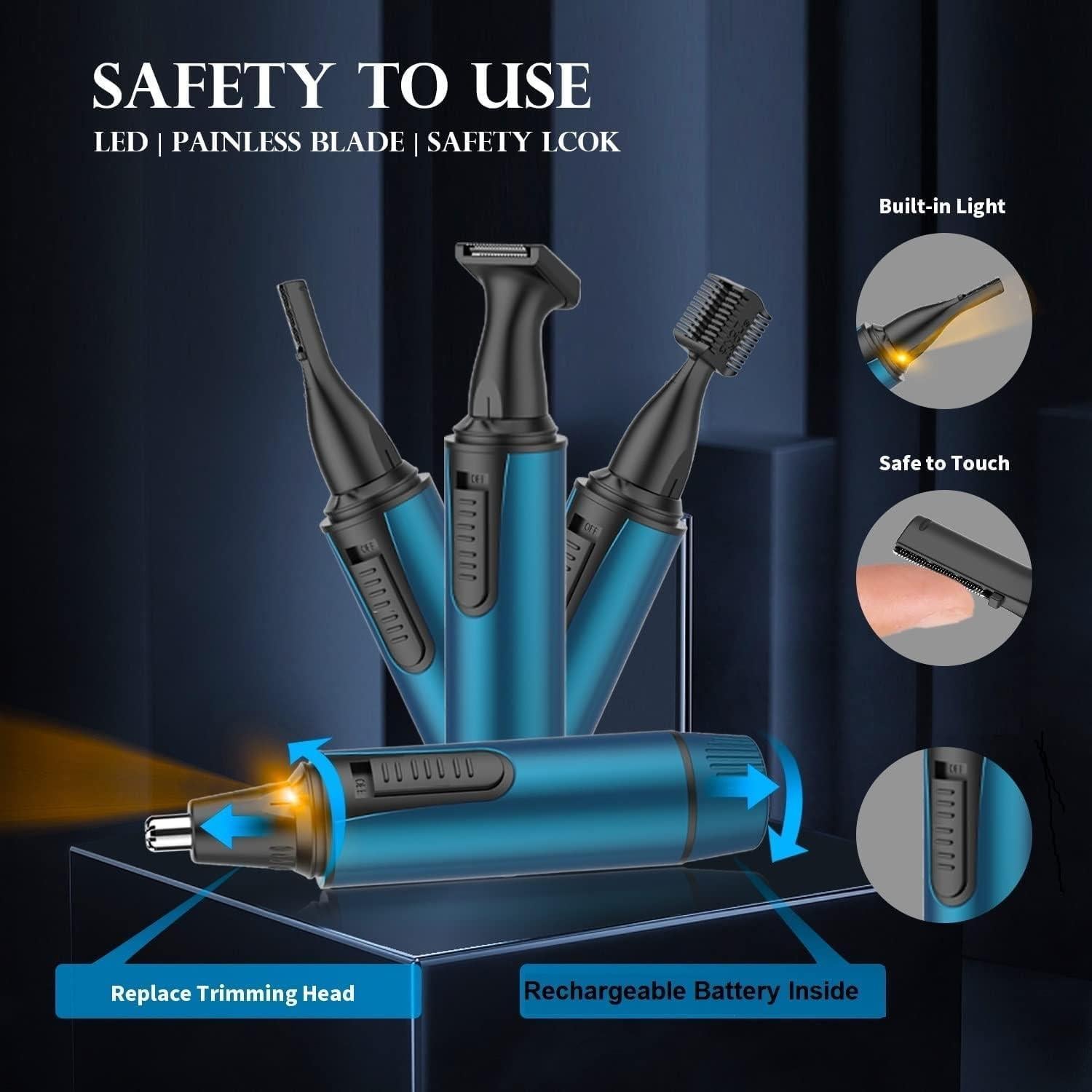 Recortador de Vello Nasal y Auricular AREYZIN C330 USB IPX7