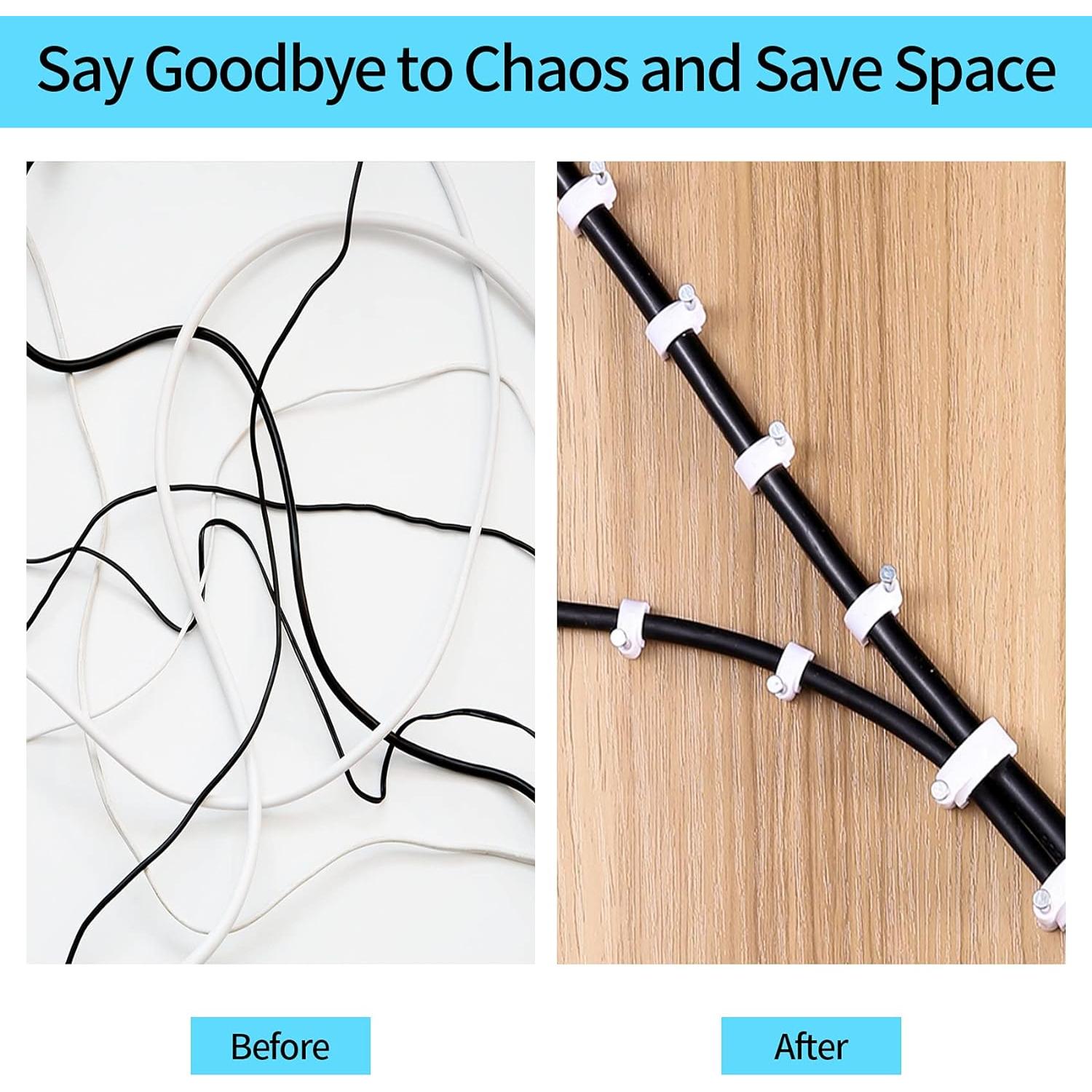 Clips para Cables Abnii 400 Pcs 4-10mm Blanco