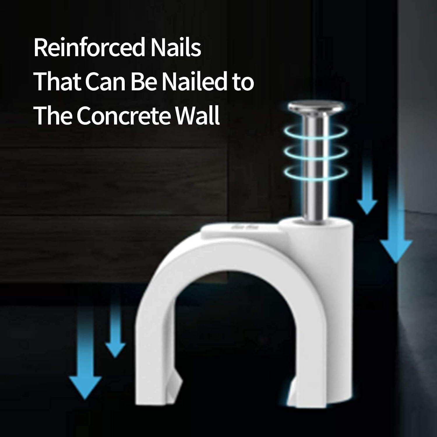 Clips para Cables Abnii 400 Pcs 4-10mm Blanco