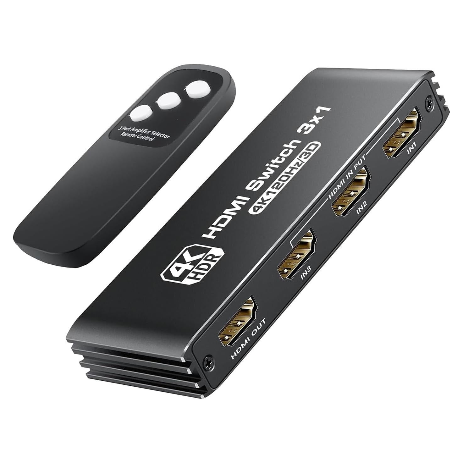 Conmutador HDMI 2.1 NEWCARE 3 Puertos 4K@120Hz Control Remoto