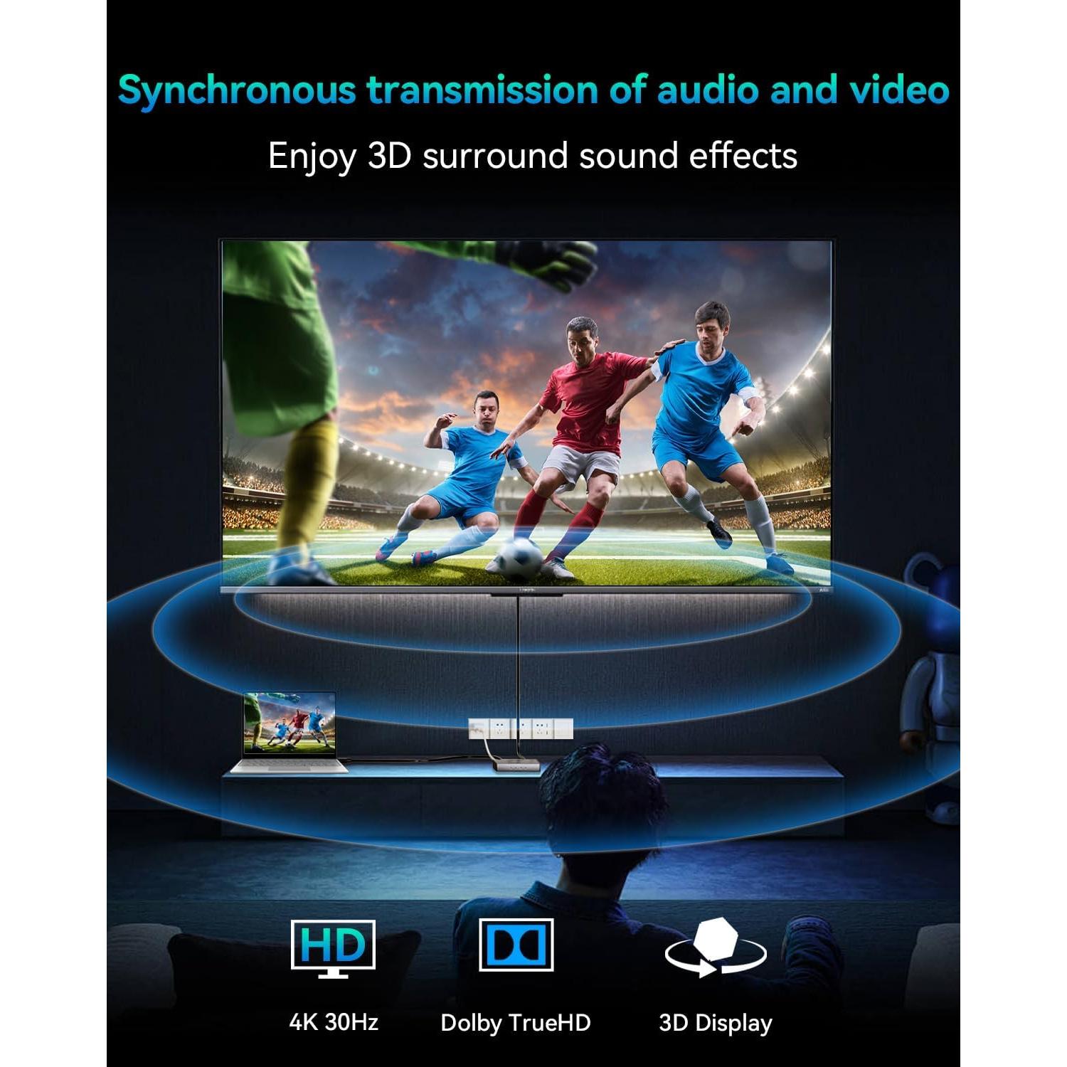 Divisor HDMI 1 en 2 Salidas 4K Ultra HD - Adaptador Doble Pantalla