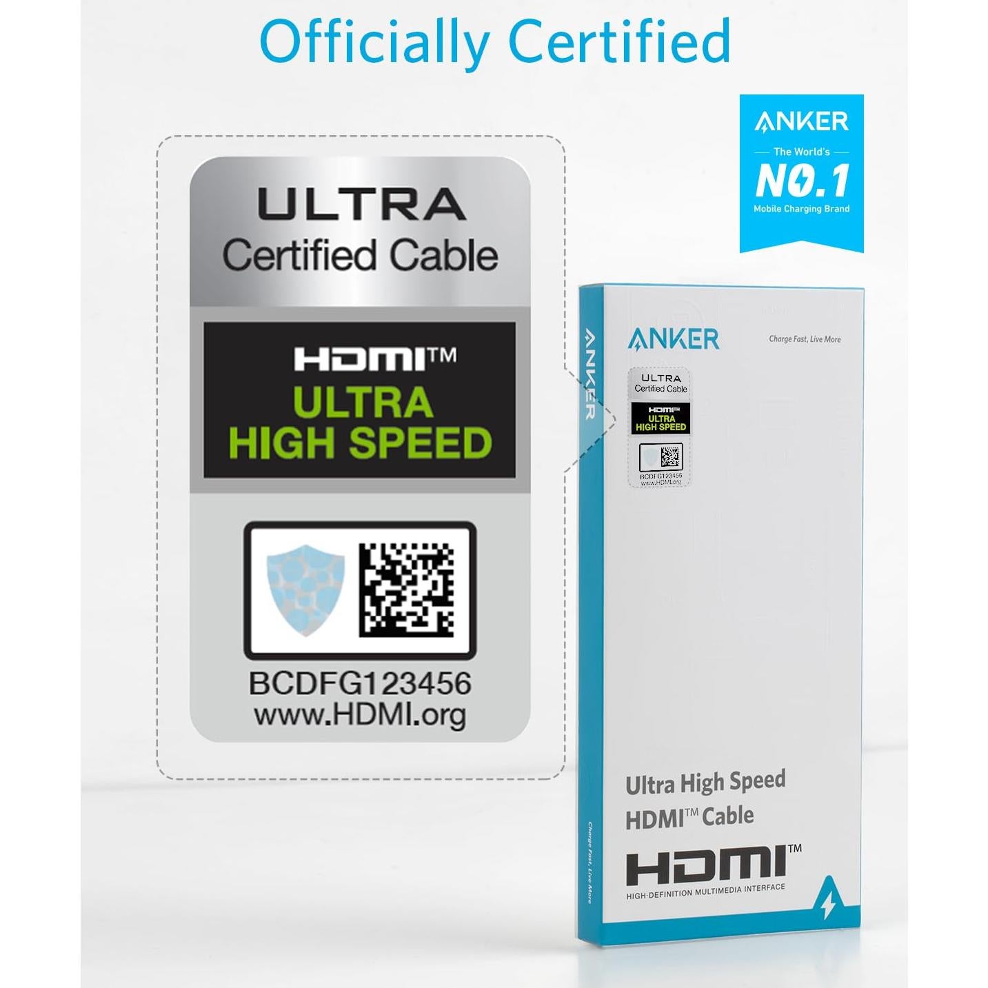 Cable HDMI Ultra Alta Velocidad Anker 8K 60Hz 2.0m
