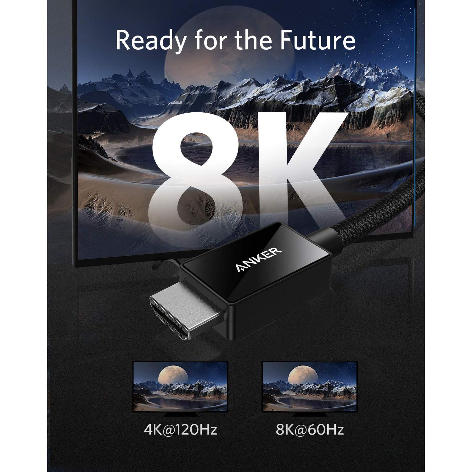 Cable HDMI Ultra Alta Velocidad Anker 8K 60Hz 2.0m