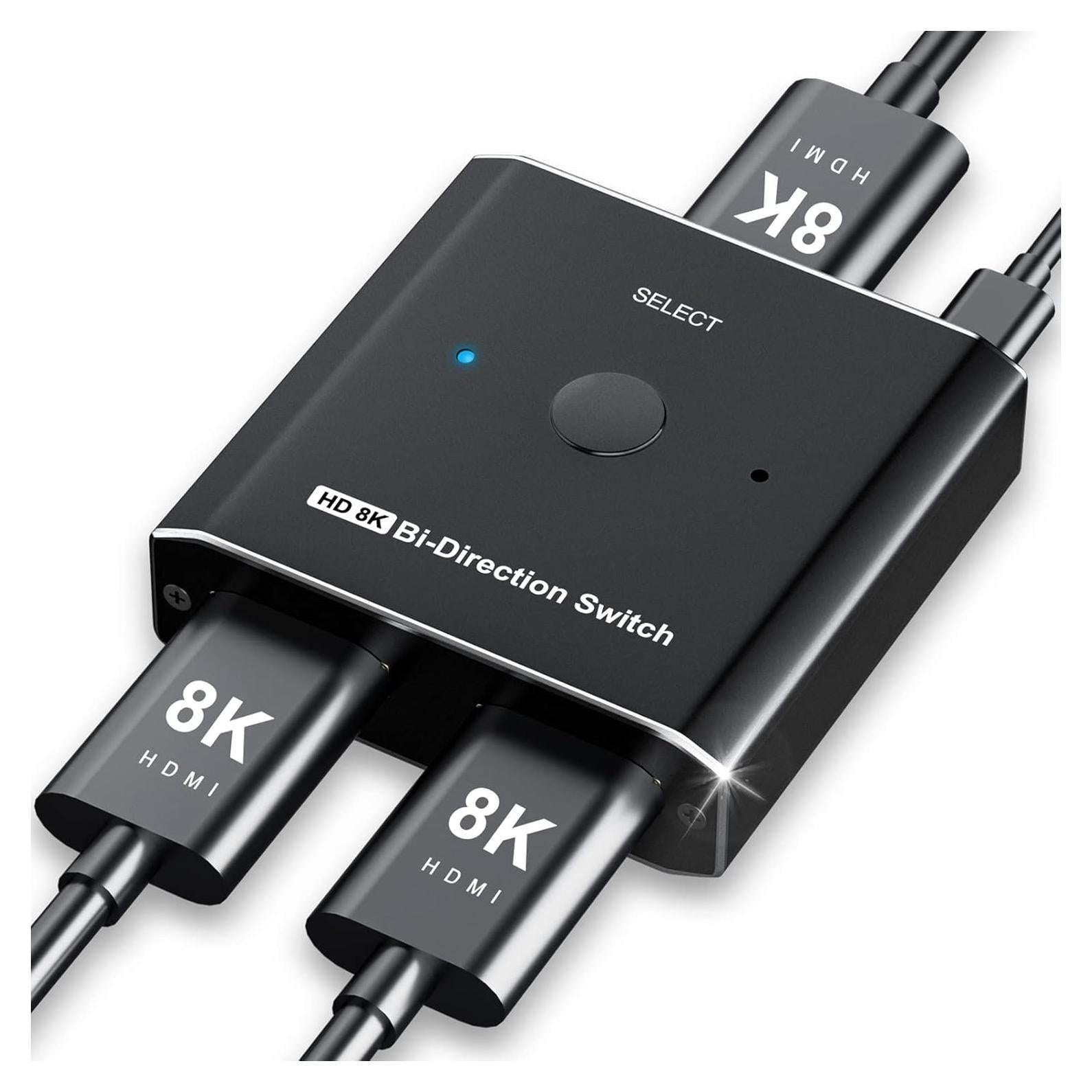 Divisor HDMI 2.1 Bi-Direccional PWAYTEK 8K 60Hz 48Gbps