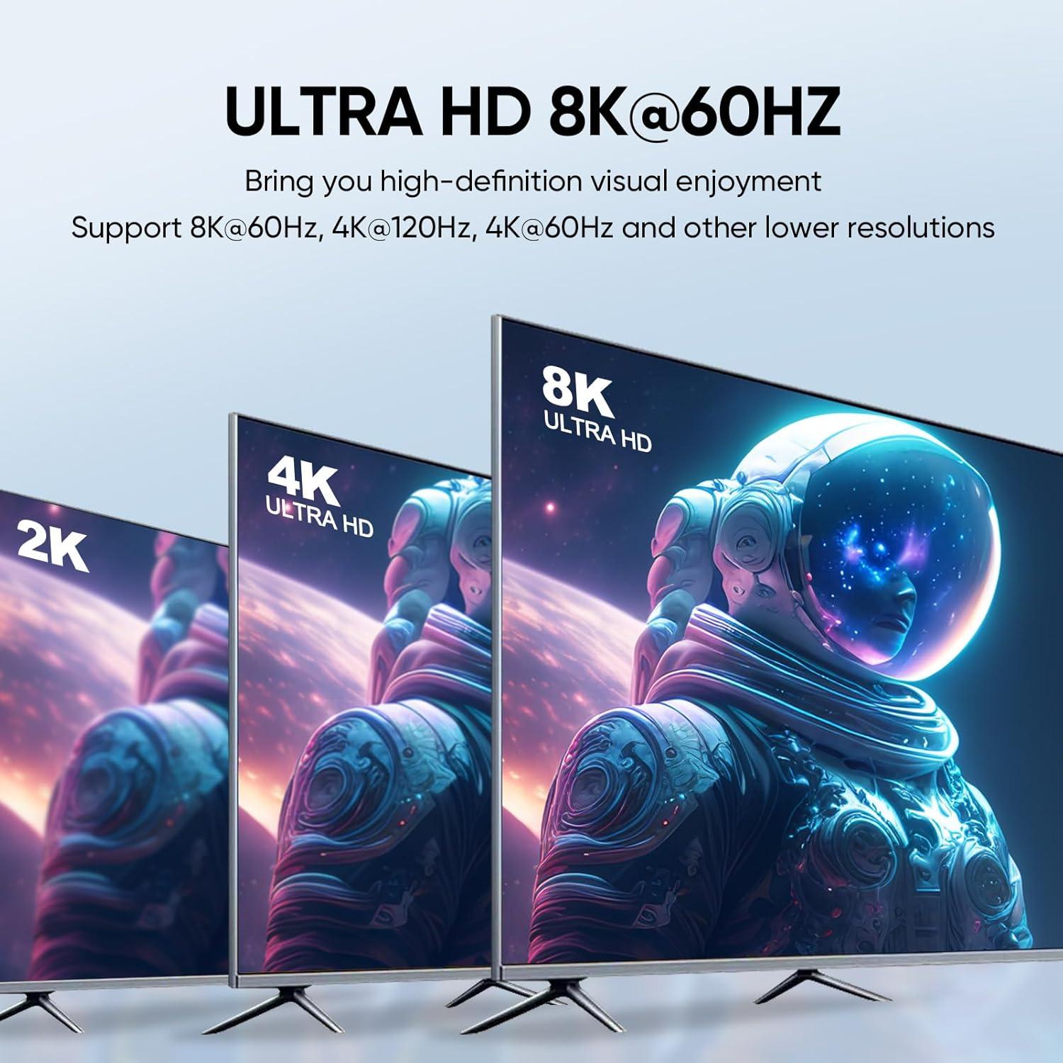 Divisor HDMI 2.1 Bi-Direccional PWAYTEK 8K 60Hz 48Gbps