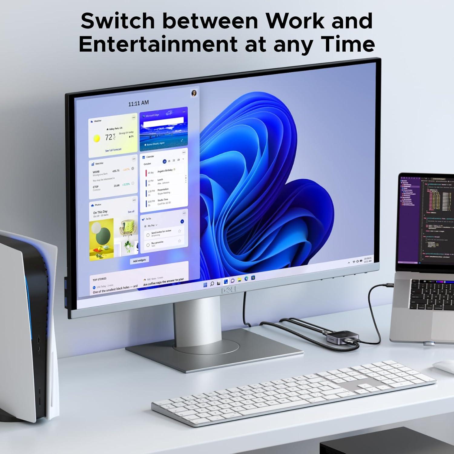 Interruptor USB-C + HDMI 2 en 1 UGREEN 4K@60Hz para Laptops