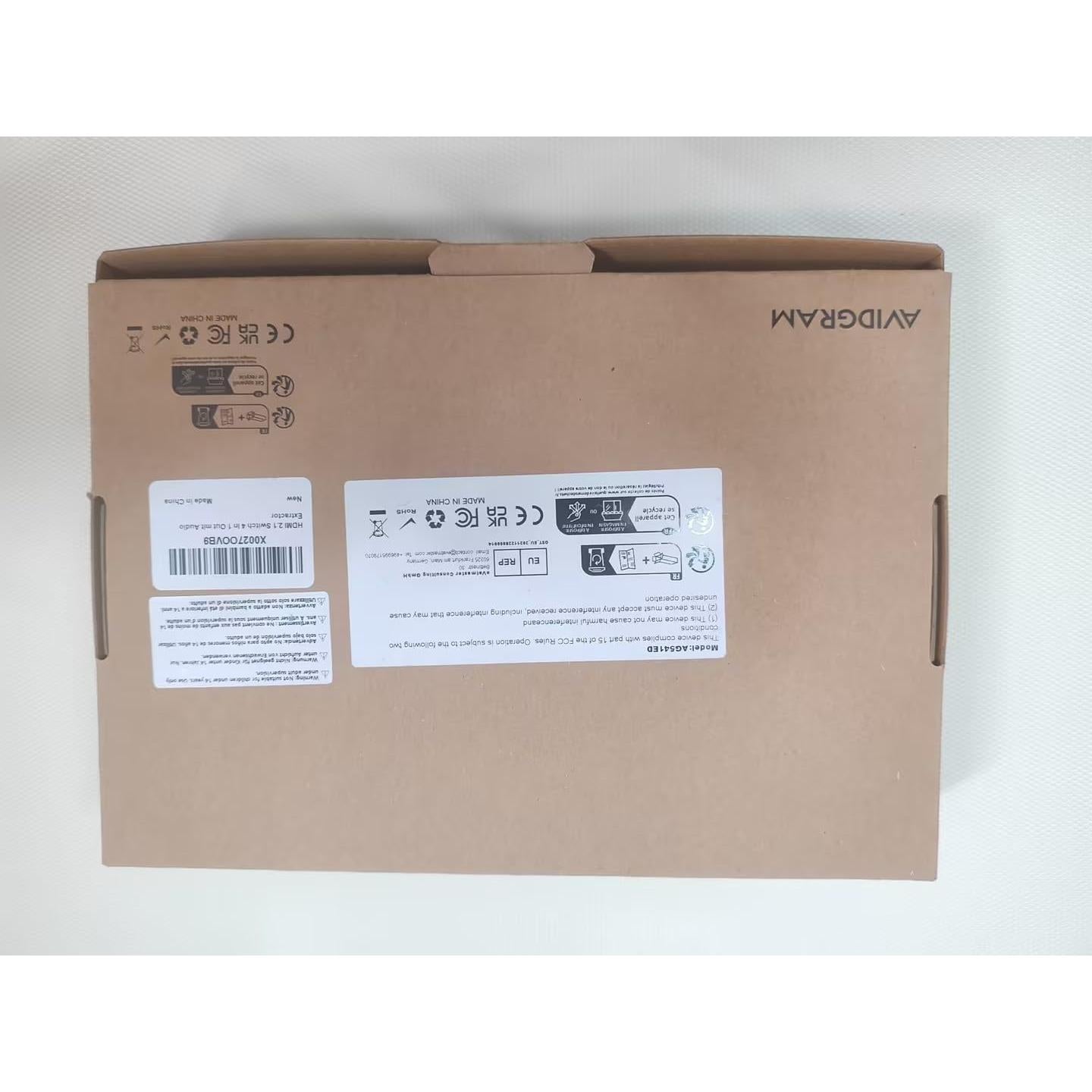 Interruptor HDMI 2.1 AVIDGRAM 4x1 con extractor de audio 8K 60Hz