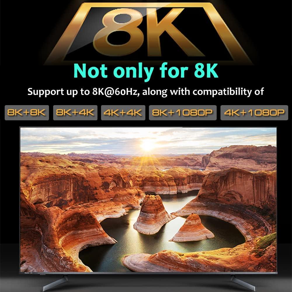 Interruptor HDMI 8K SkycropHD 4 en 1 Automático 48Gbps