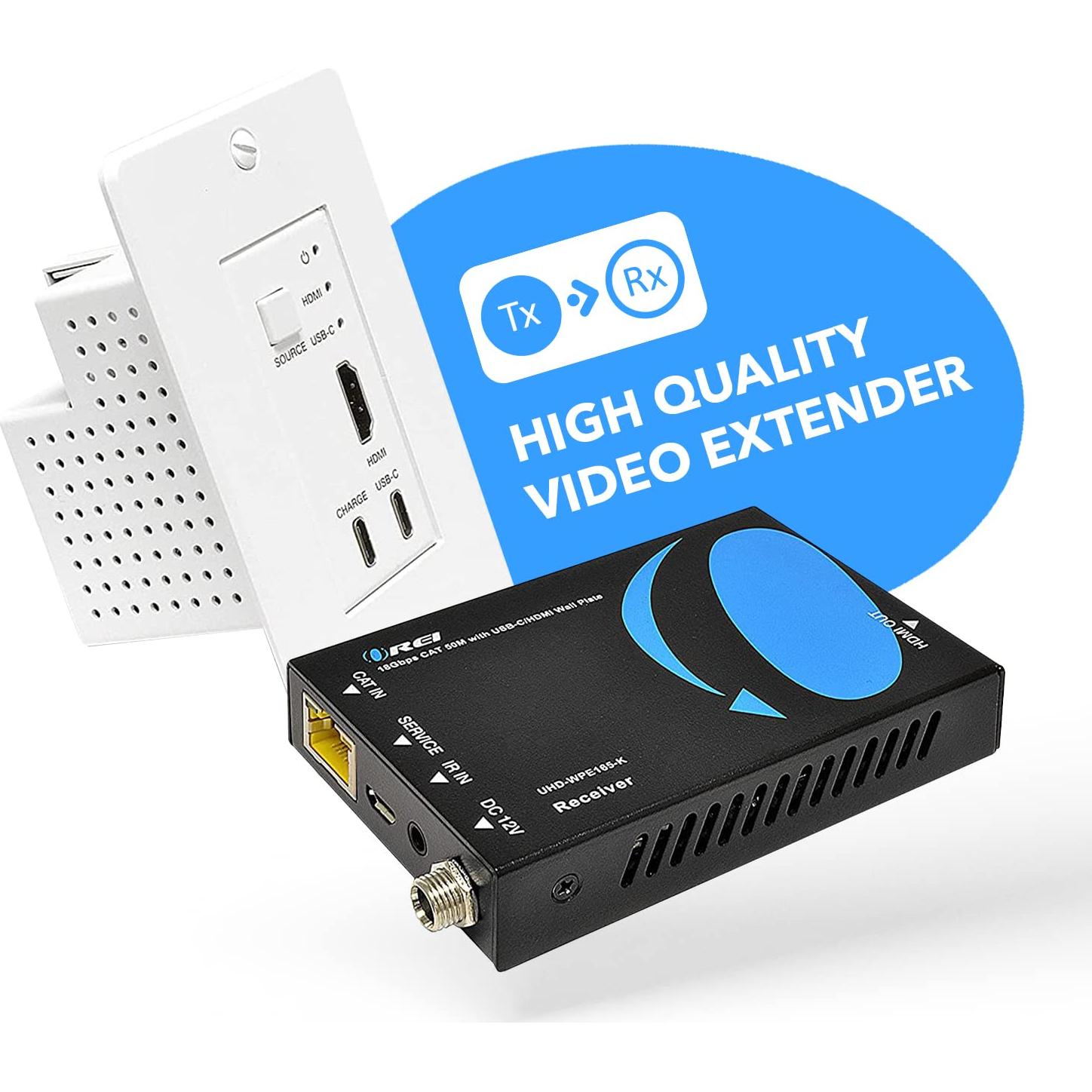 Extensor HDMI/USB-C OREI UHD 4K 60Hz hasta 50m Cat6/Cat7