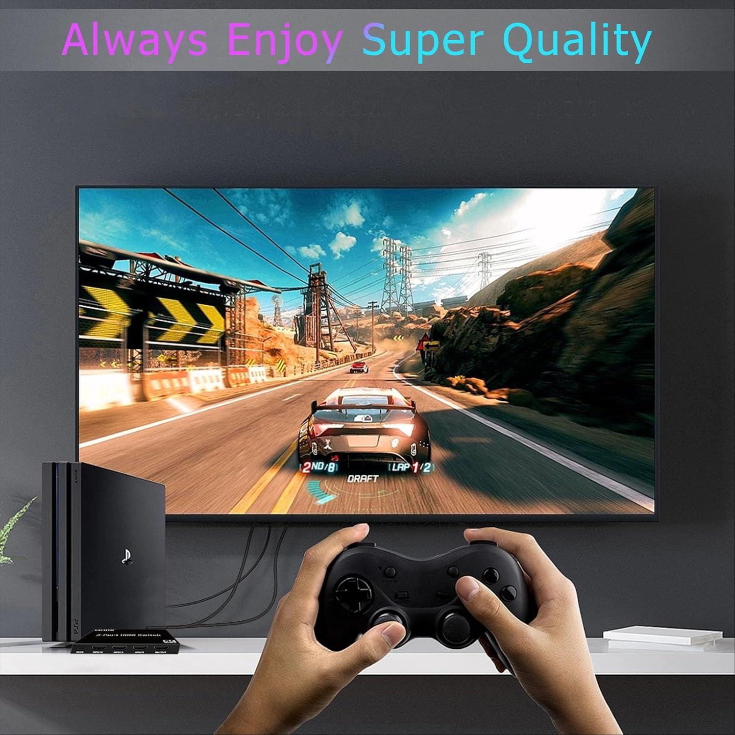 Switch HDMI 3 en 1 Ultra HD 4K 30Hz con Control Remoto