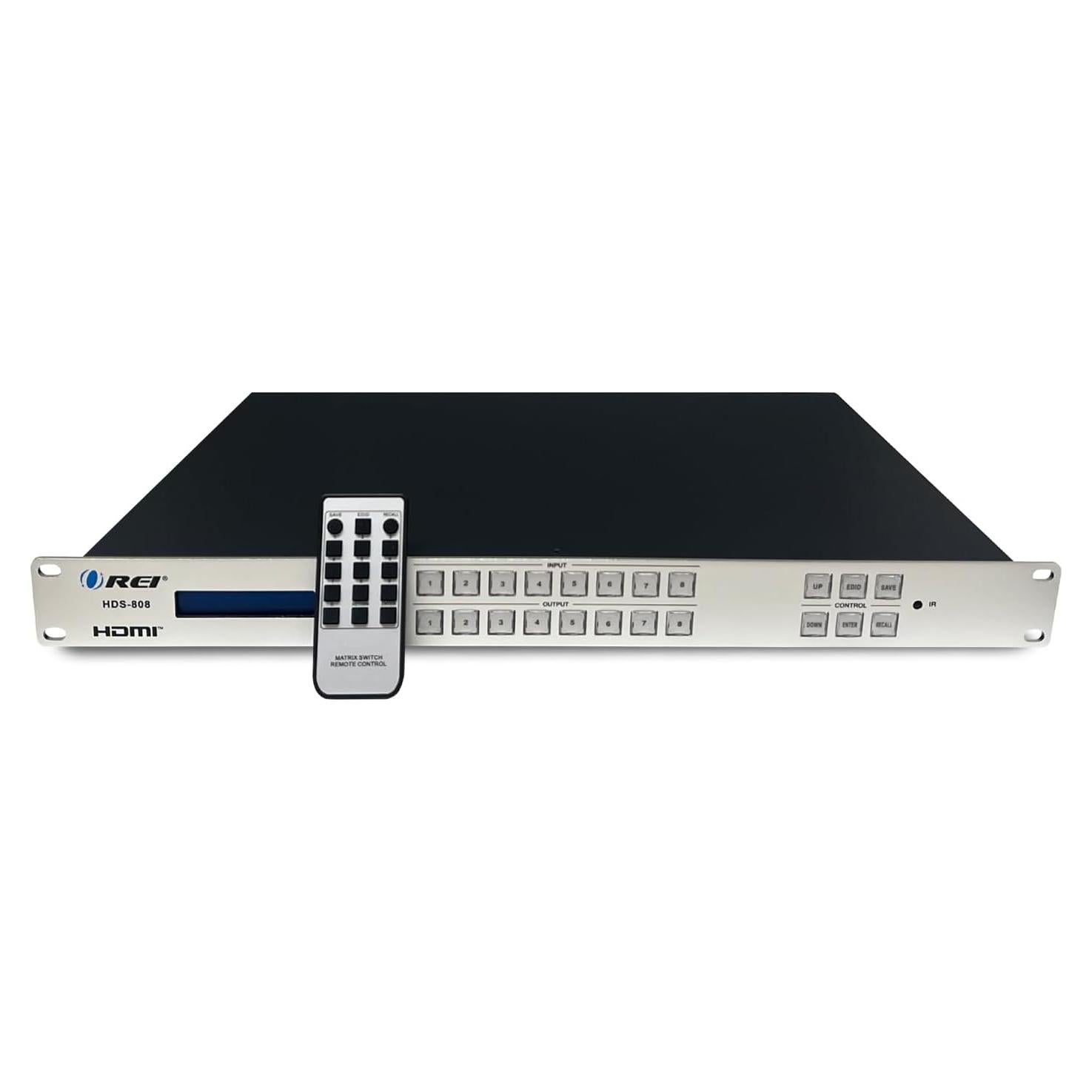 Matriz HDMI 8x8 OREI HDS-808 4K 30Hz con Control Remoto