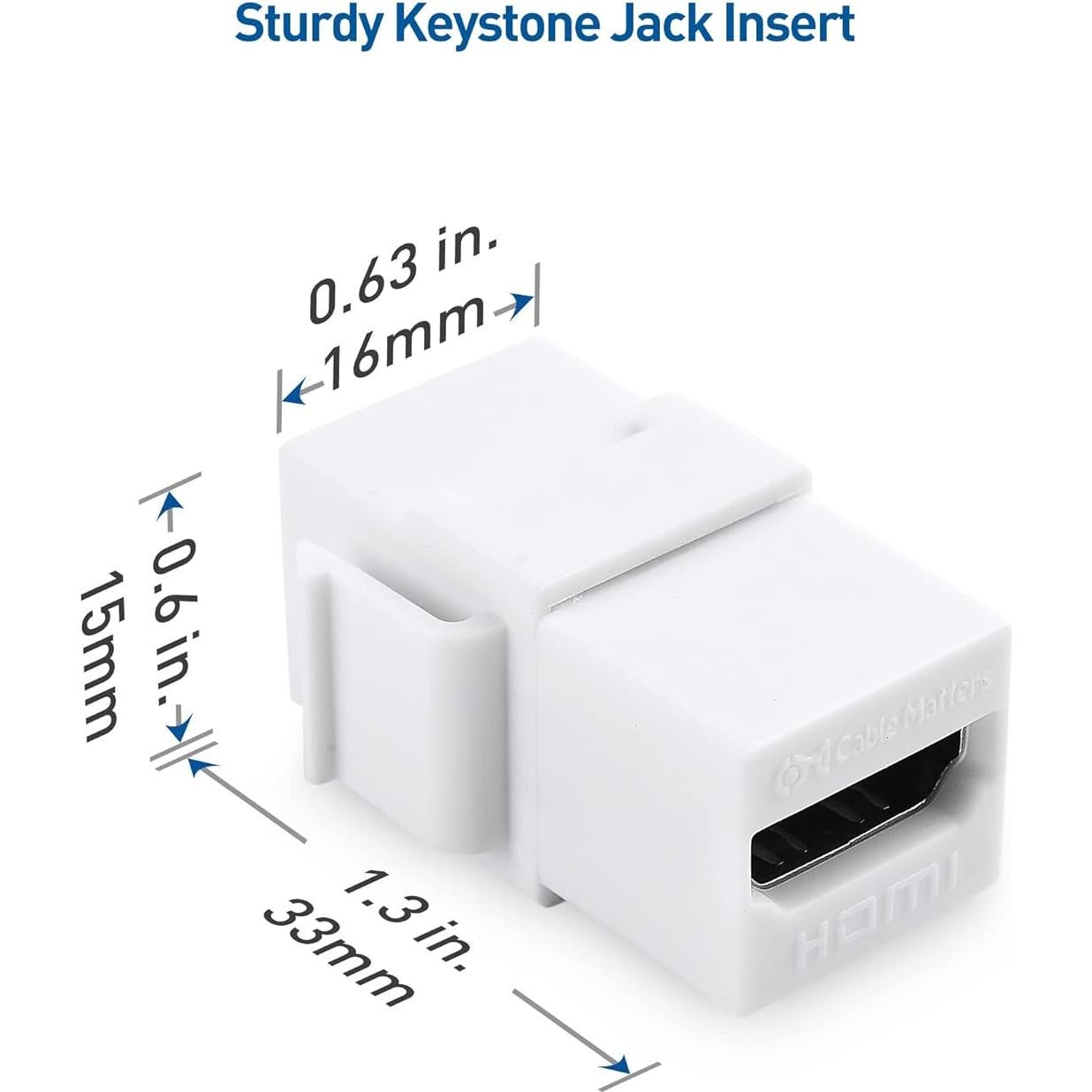Cable Keystone HDMI 8K 2.1 - Paquete de 2 - 60Hz y 120Hz