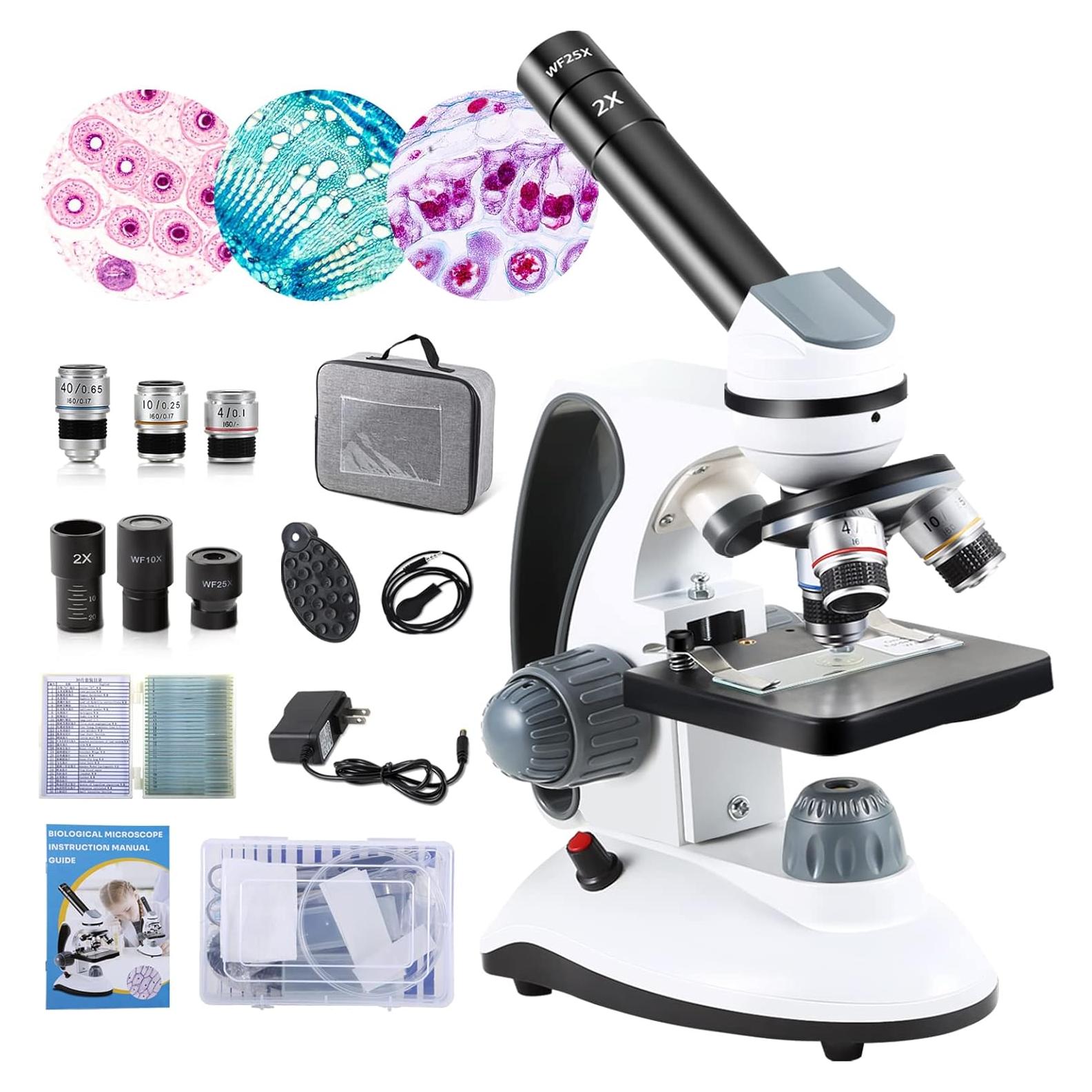 Microscopio Biológico Crspexil 40X-2000X con Accesorios