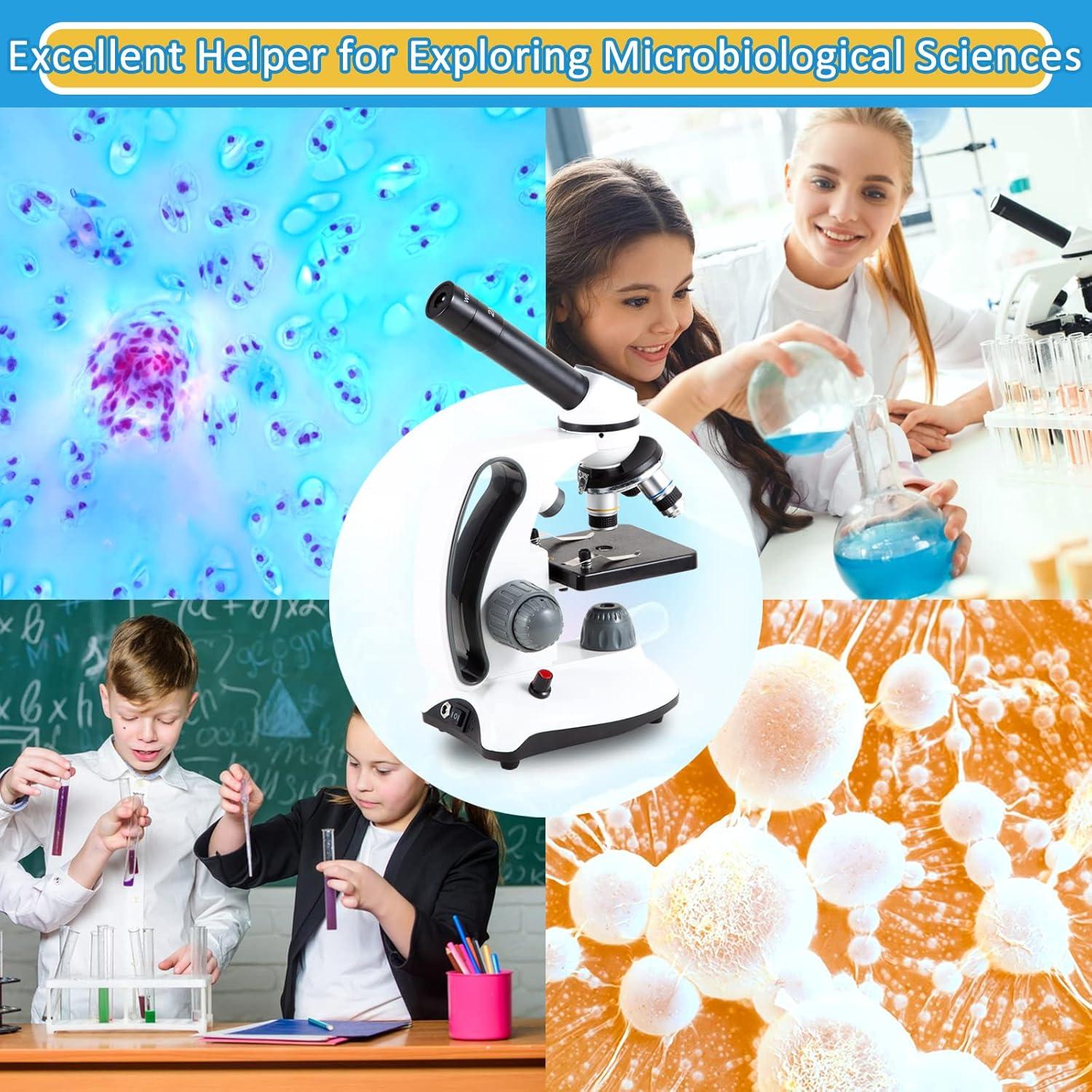 Microscopio Biológico Crspexil 40X-2000X con Accesorios