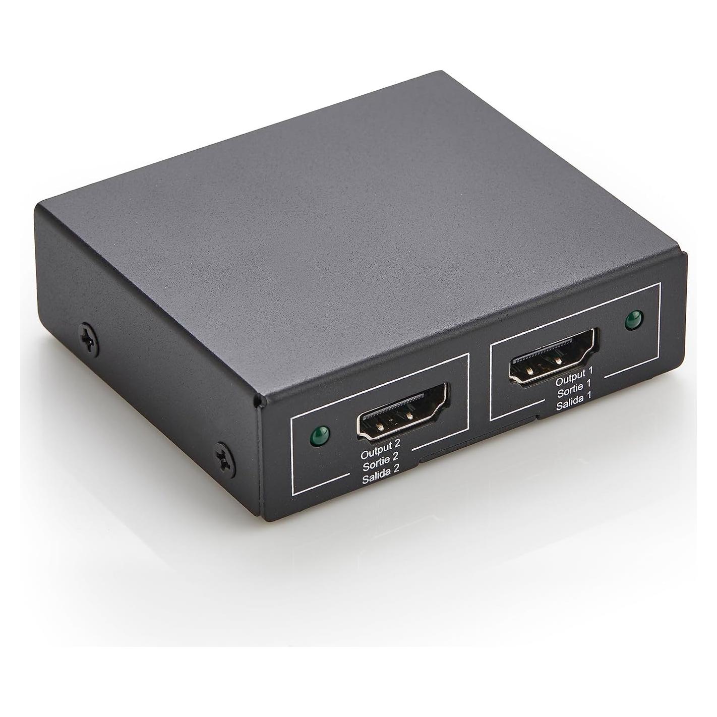 Divisor HDMI Amazon Basics 1 entrada 2 salidas 4K 30Hz