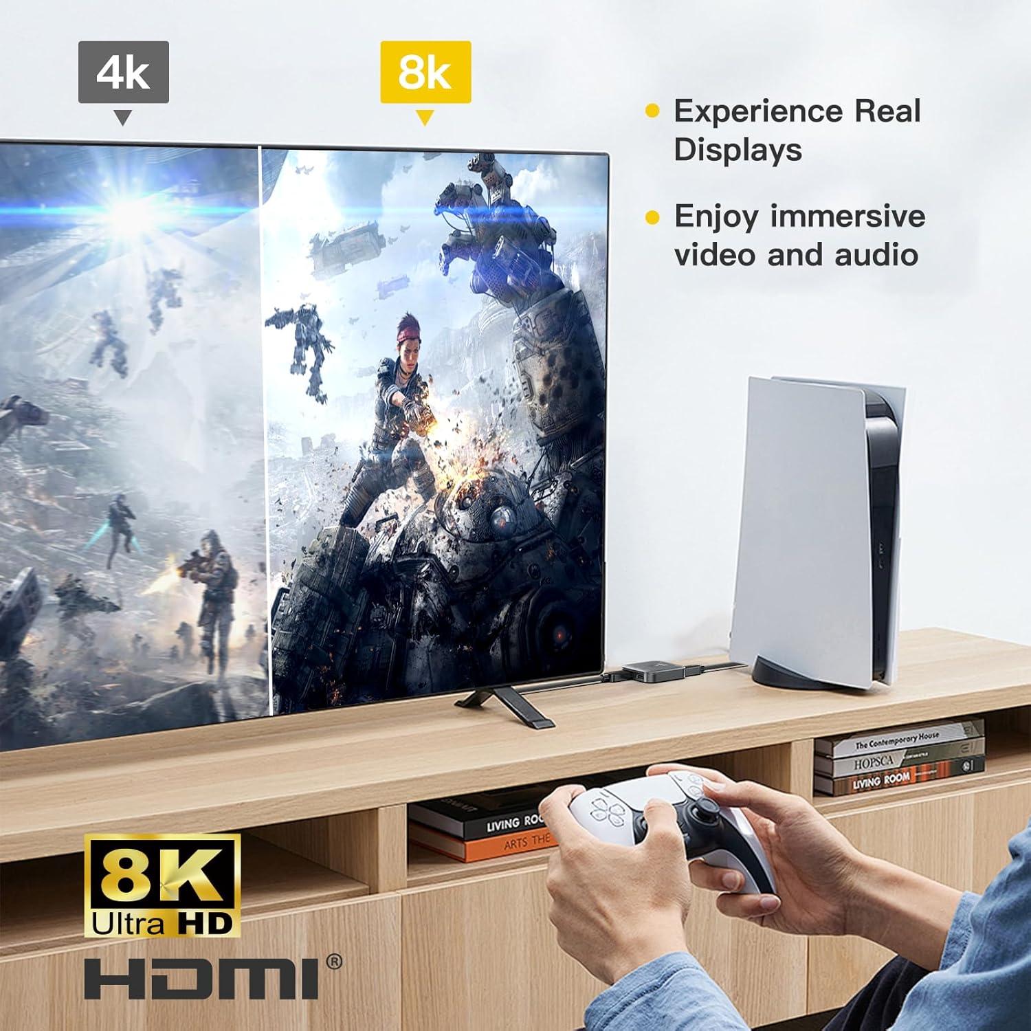 Conmutador HDMI 8K Bidireccional SHERRIVA UHD-2180 2 en 1