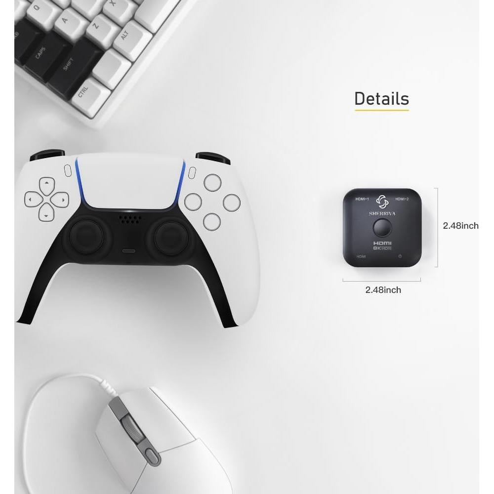 Conmutador HDMI 8K Bidireccional SHERRIVA UHD-2180 2 en 1