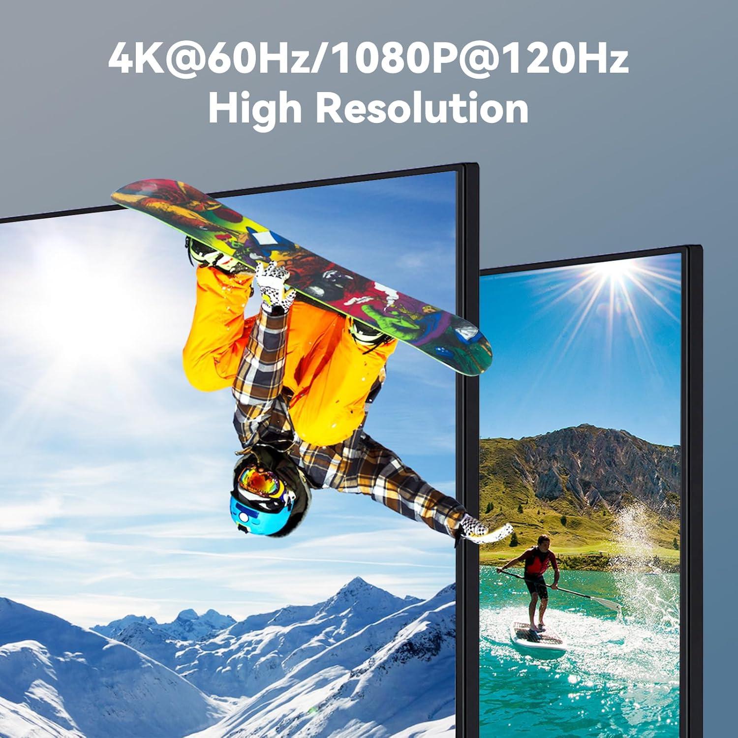 Interruptor KVM HDMI 4K AILVLVNG 2 PCs 1 Monitor USB