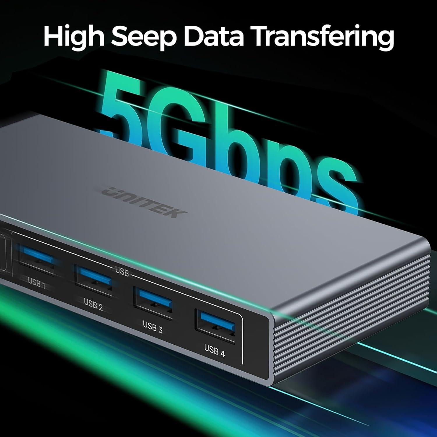 Interruptor KVM HDMI Unitek SJW-KM201B 4K 60Hz 2 PCs 4 USB 3.0