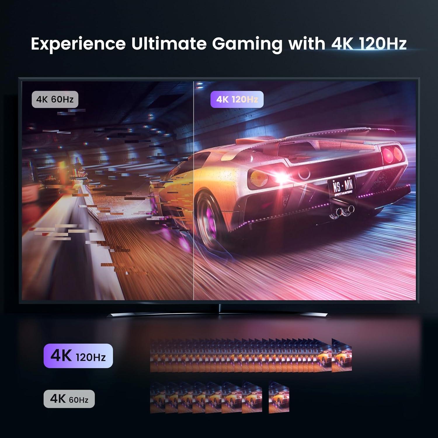 Interruptor HDMI 8K@60Hz NEWCARE 3 en 1 con Control Remoto