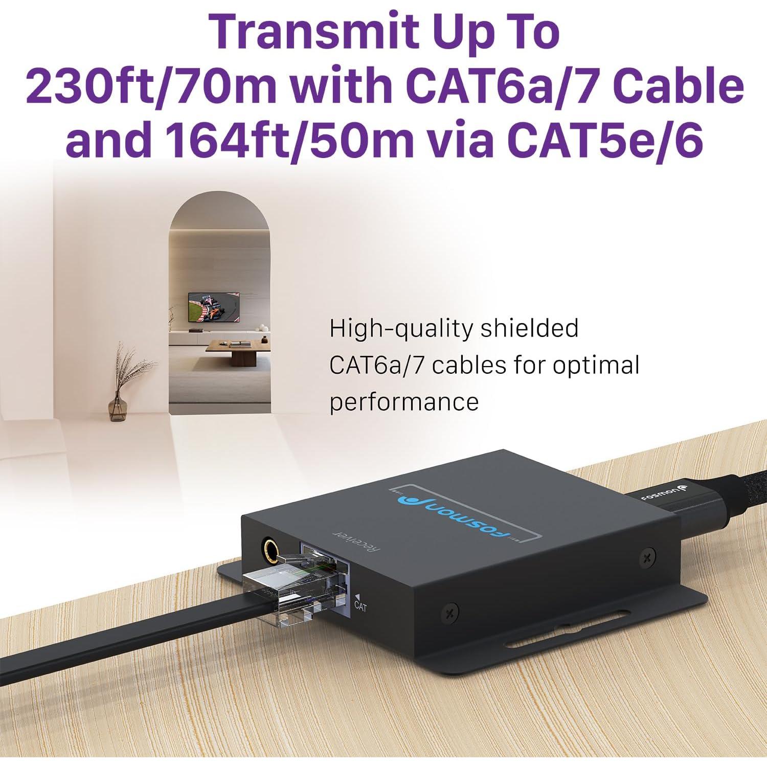 Extensor HDMI Fosmon 1080P 60Hz hasta 70m con control remoto