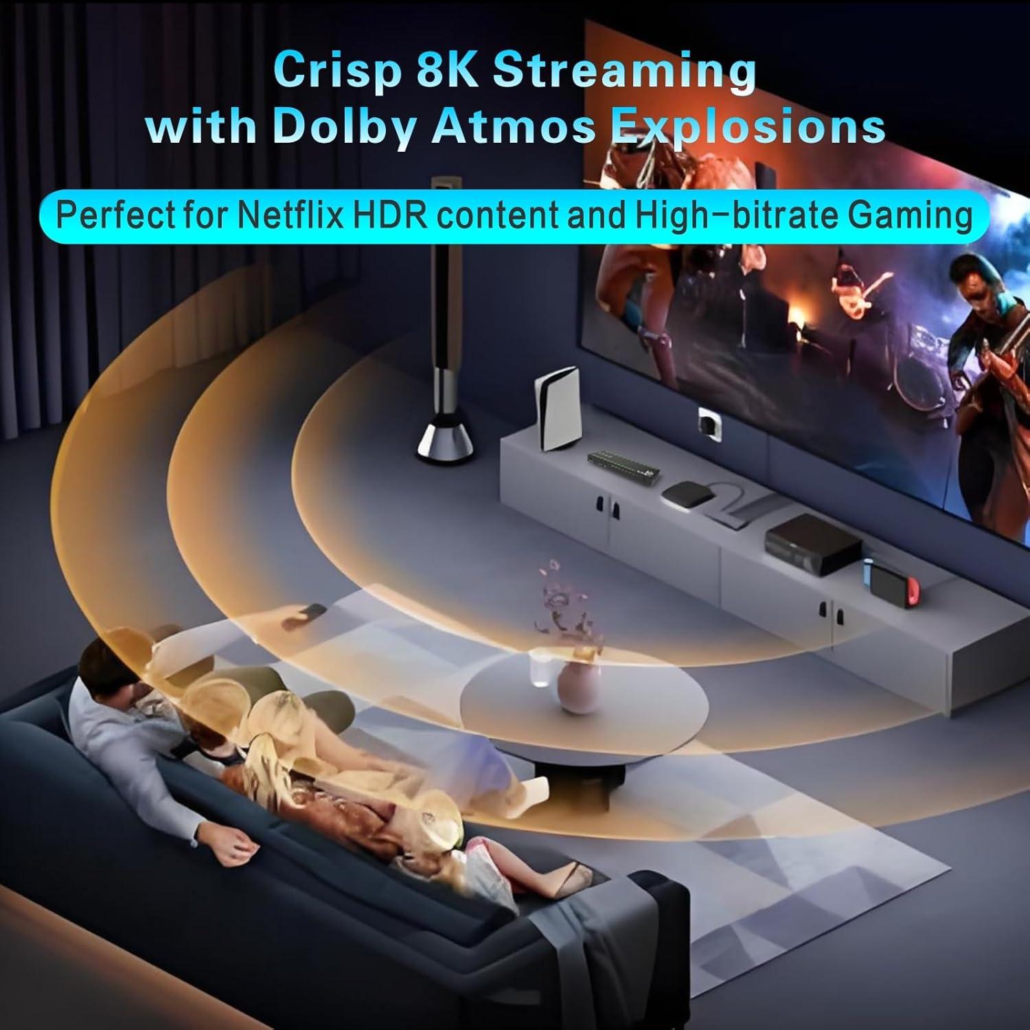 Conmutador HDMI 2.1 8K 4 en 1 iArkPower con eARC