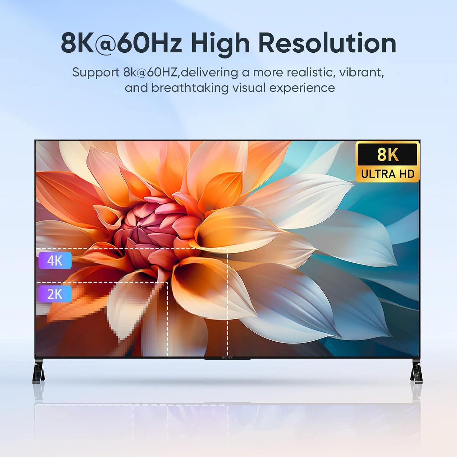 Interruptor KVM Steetek 2 Monitores 2 Computadoras 8K 60Hz