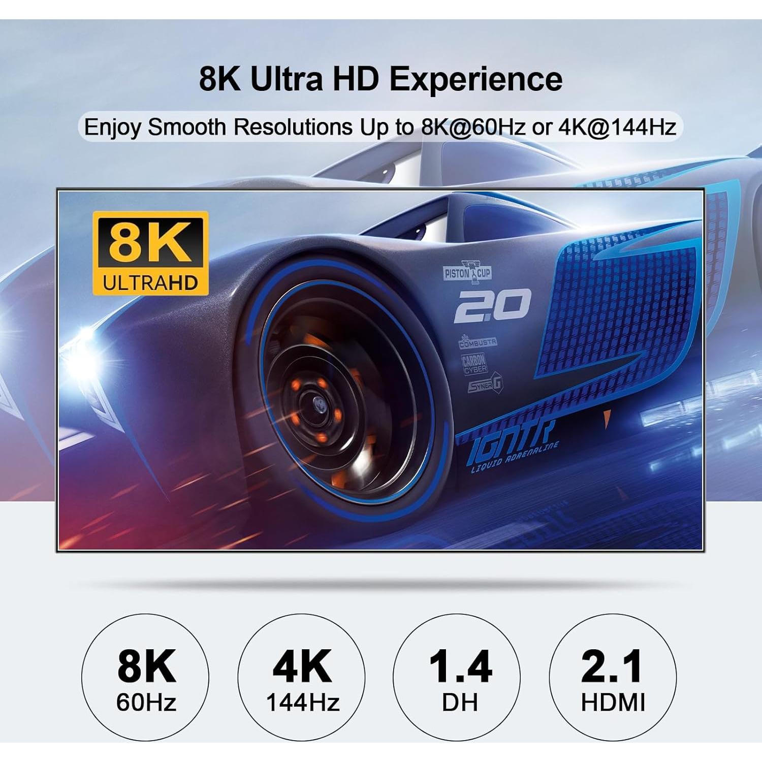 Interruptor KVM DEMEXBOOK Triple Monitor 8K HDMI + 2 DP