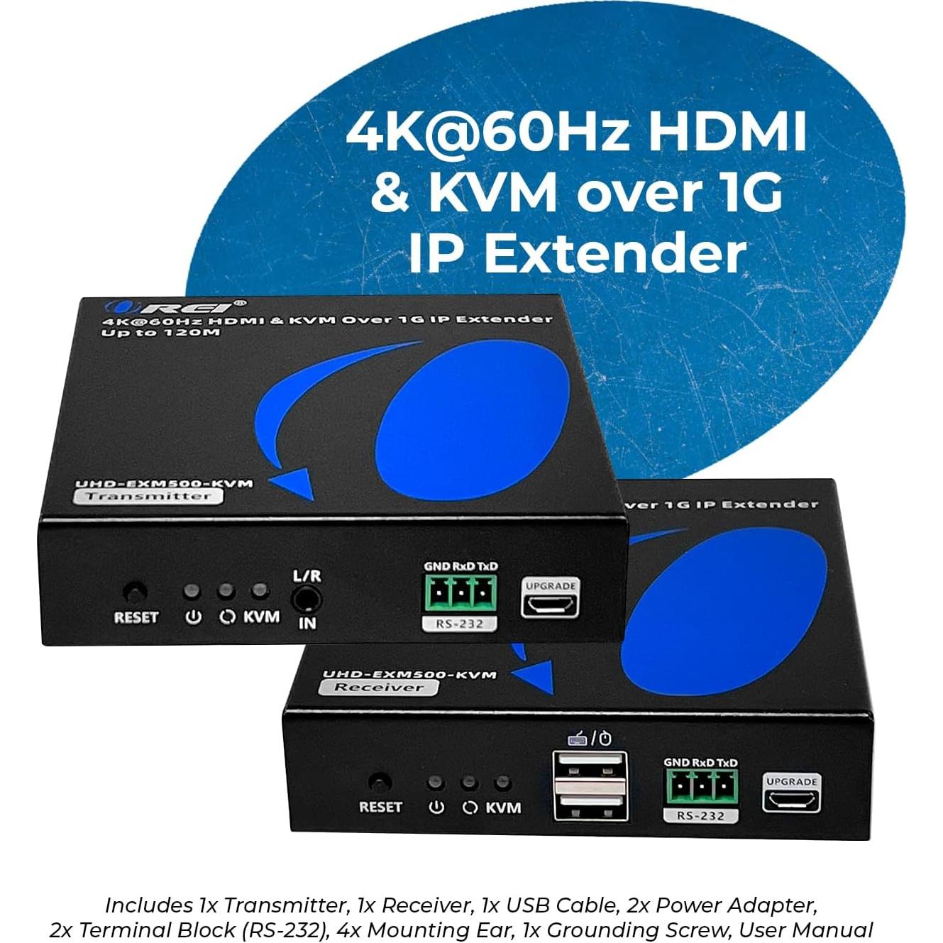 Extensor HDMI KVM OREI UHD-EXM500-KVM 4K@60Hz 100m
