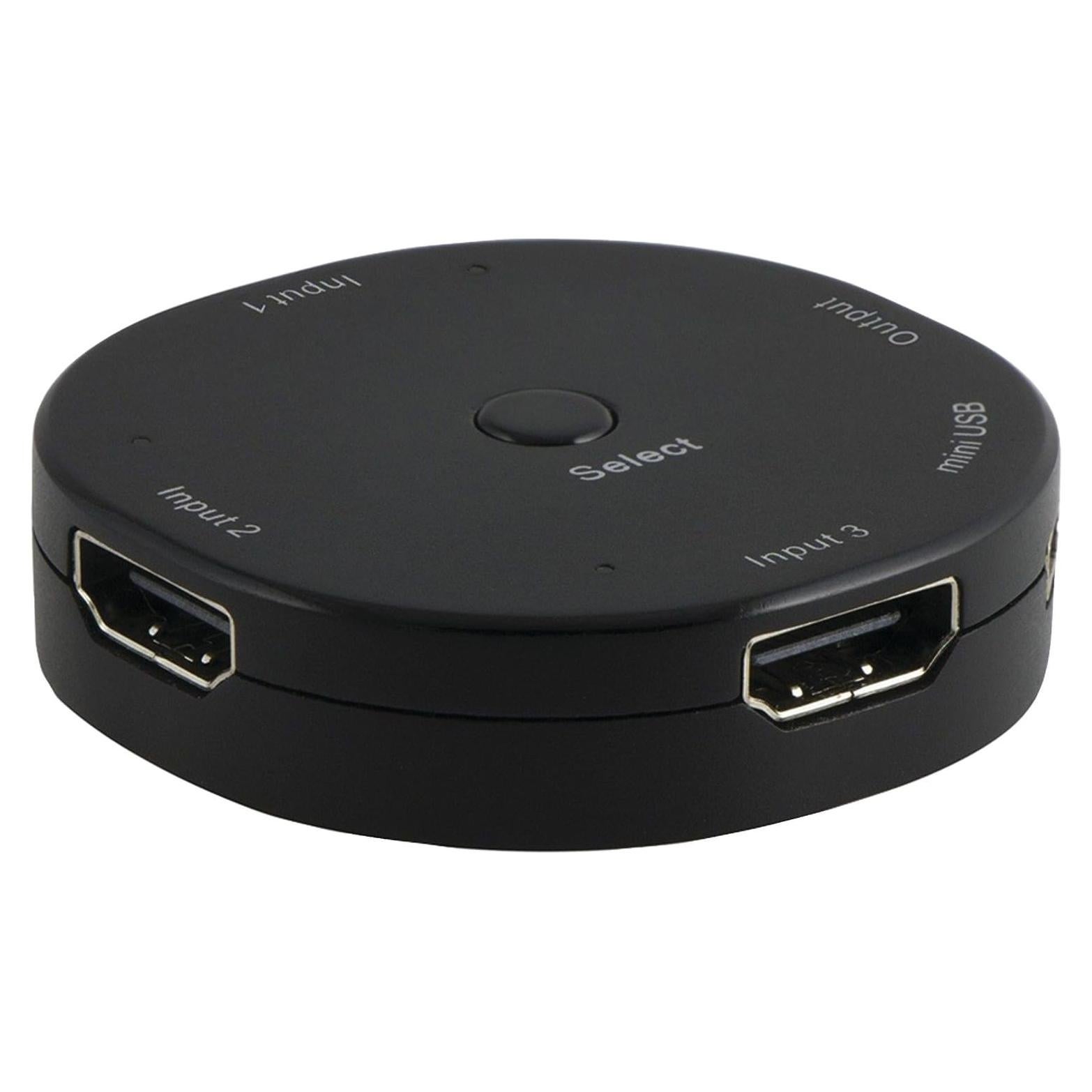 Interruptor HDMI 3 Puertos GE 4K Ultra HD 60fps Negro