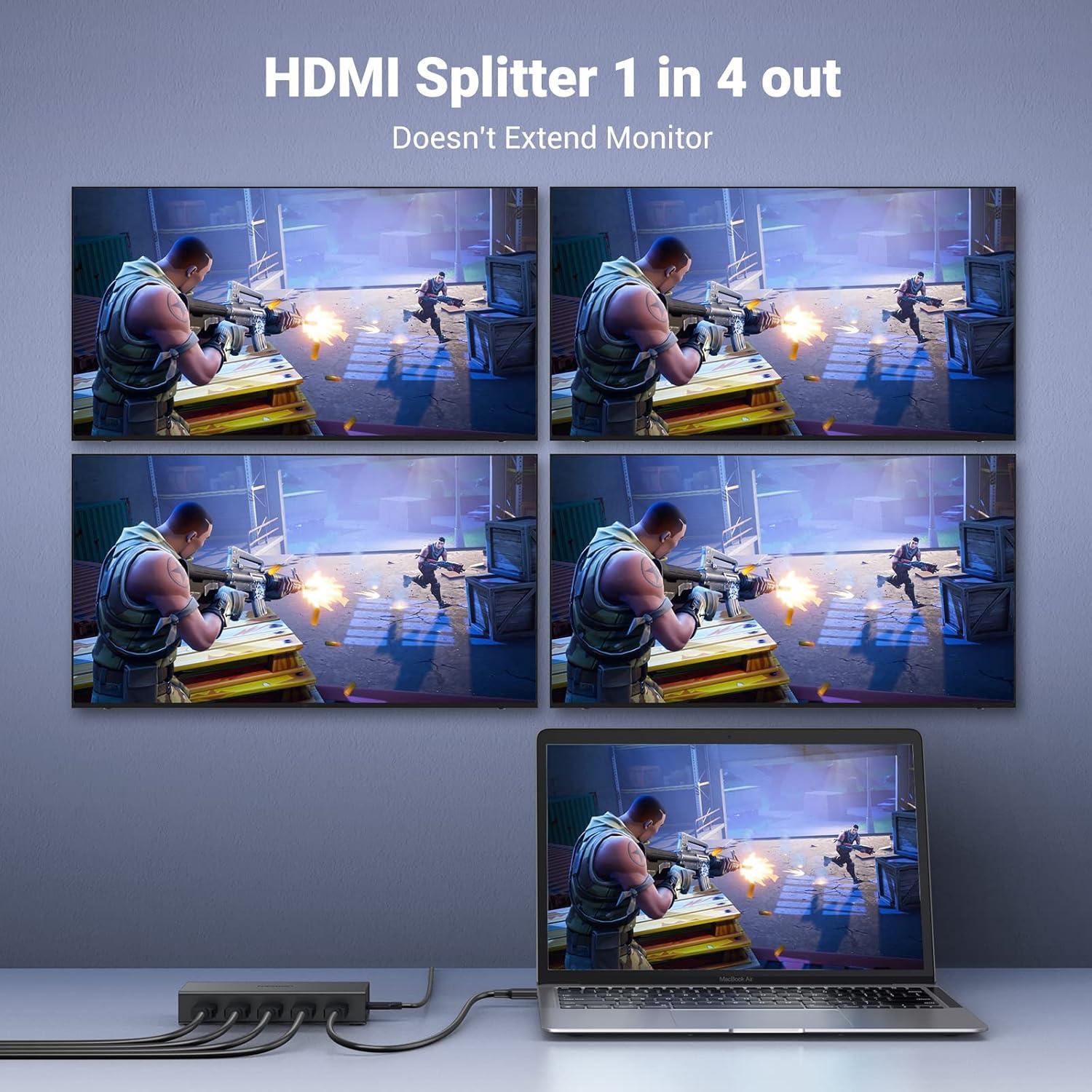 Divisor HDMI 1 en 4 UGREEN 4K@60Hz 18Gbps EDID HDCP
